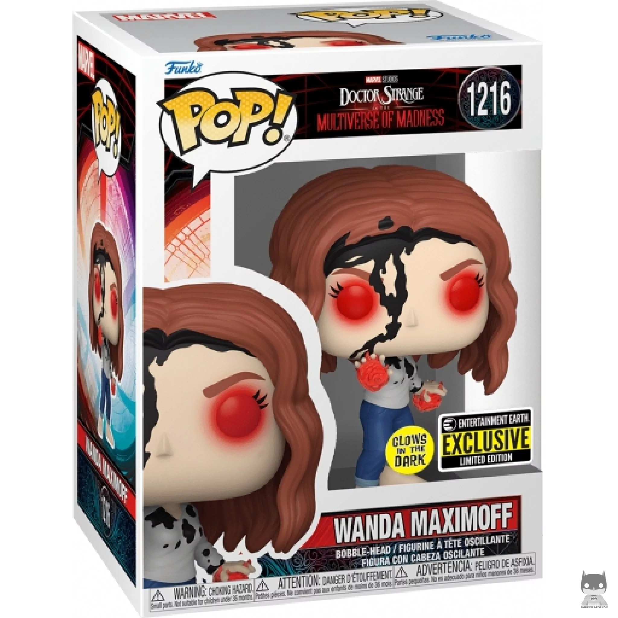 Wanda Maximoff (Glow in the Dark) Funko Pop! figure in its box