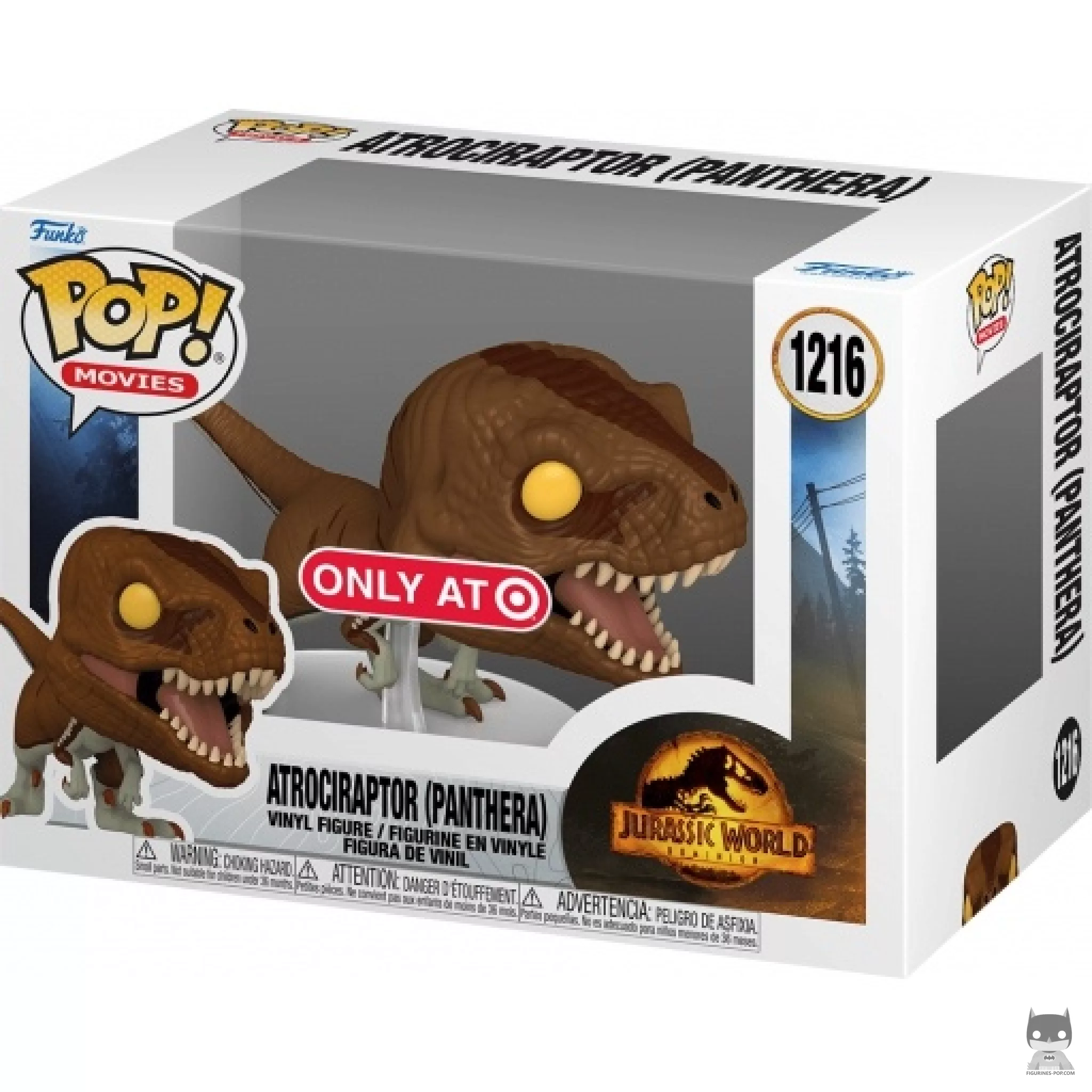 Atrociraptor (Panthera) Funko Pop! figure in its box