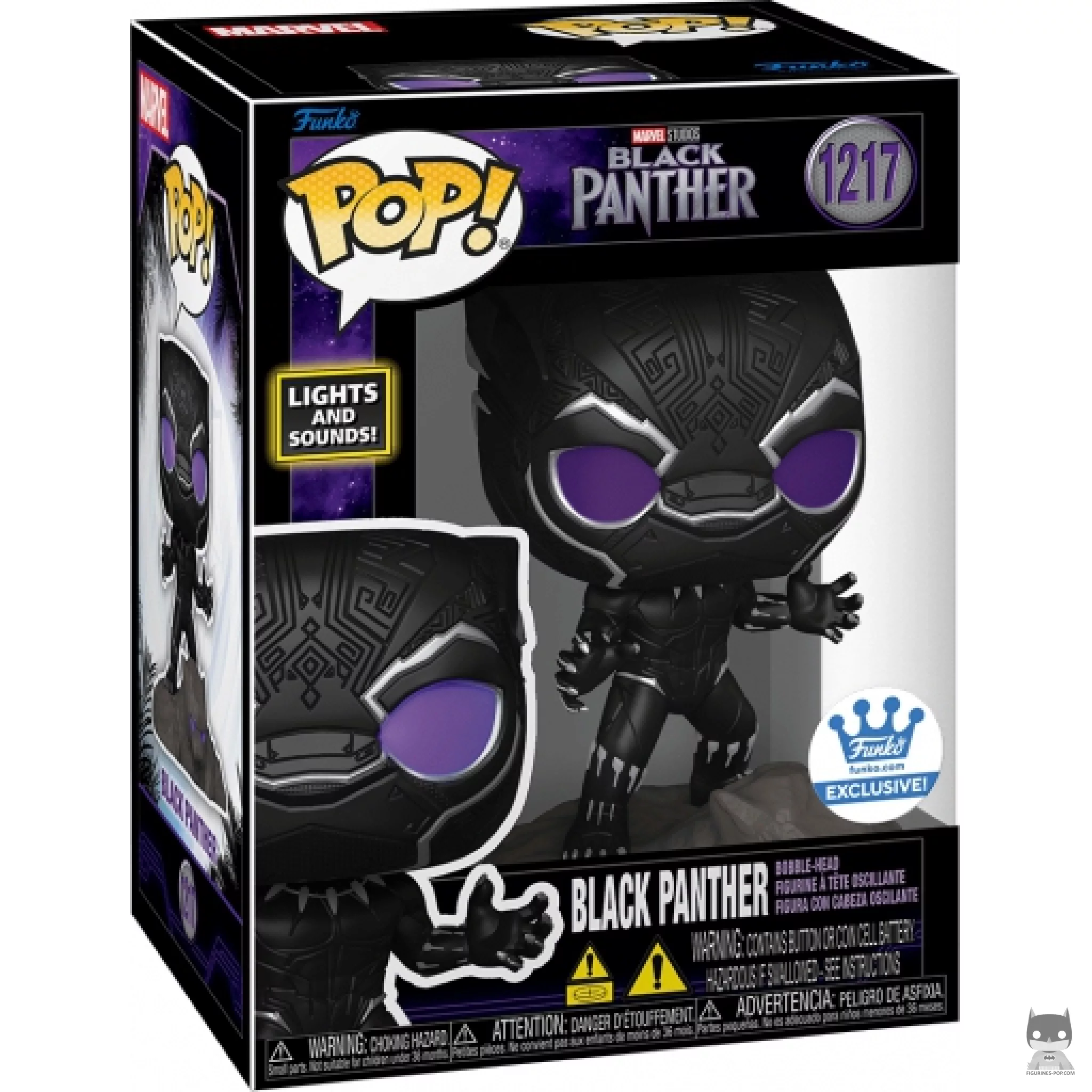 Black Panther (Lights & Sound) Funko Pop! figure in its box