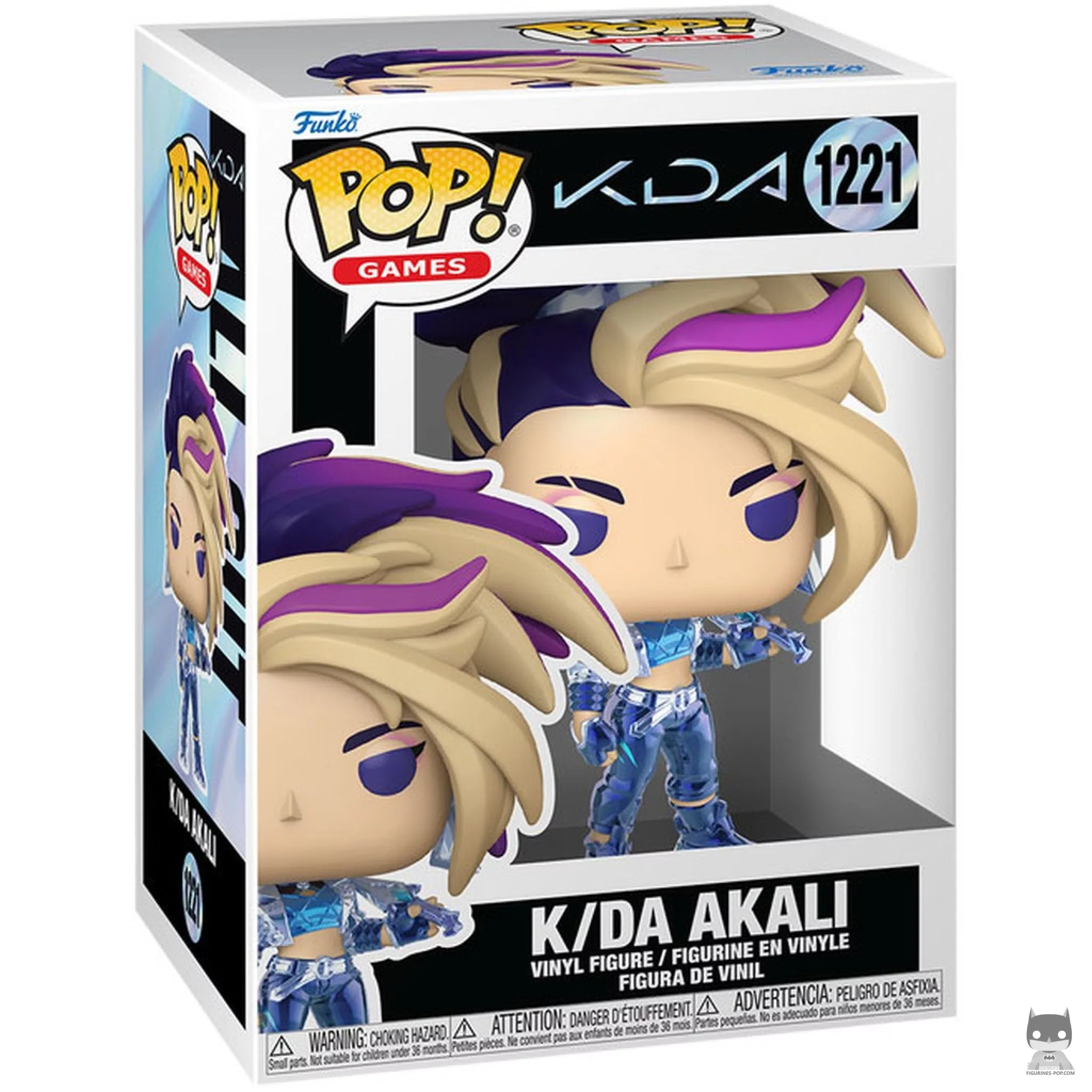 K/DA Akali Funko Pop! figure in its box