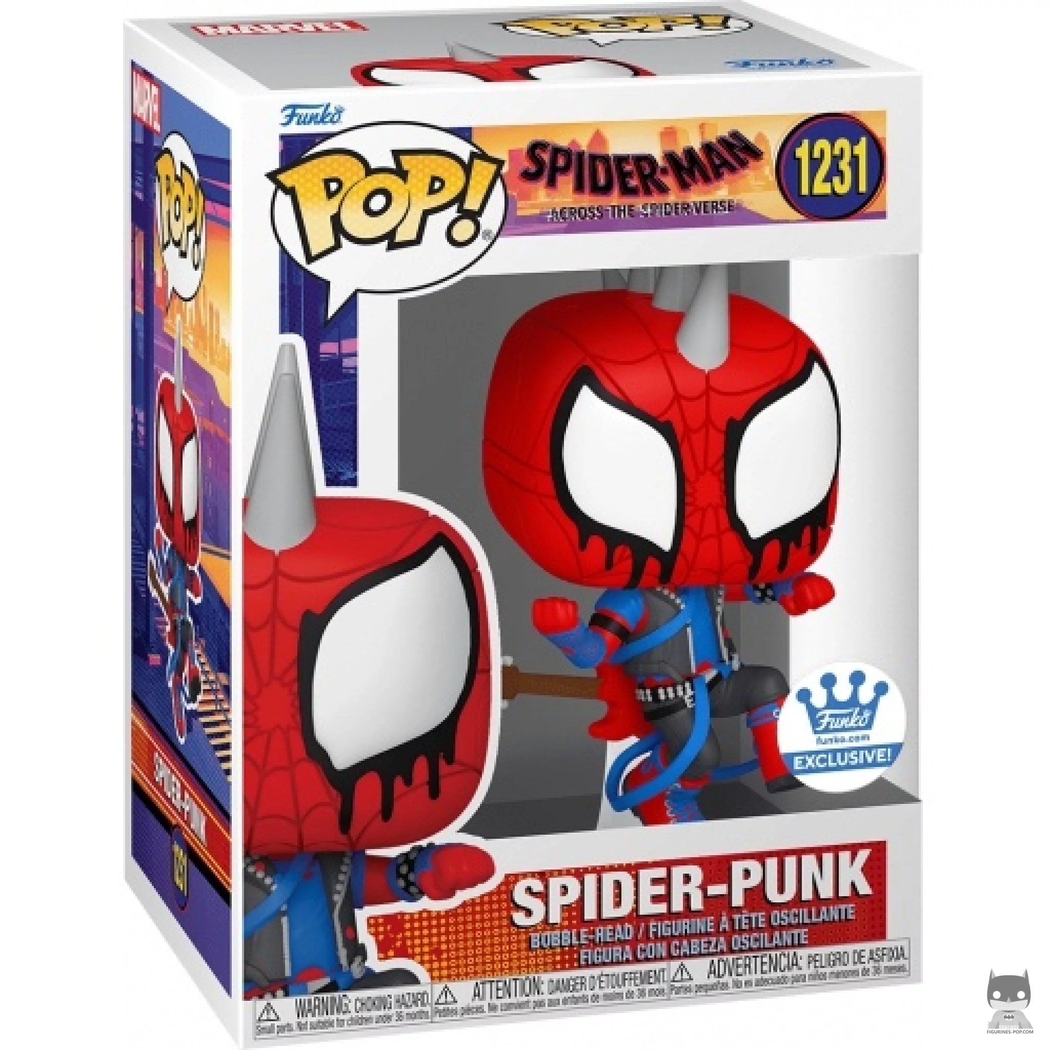 Spider-Punk Funko Pop! figure in its box