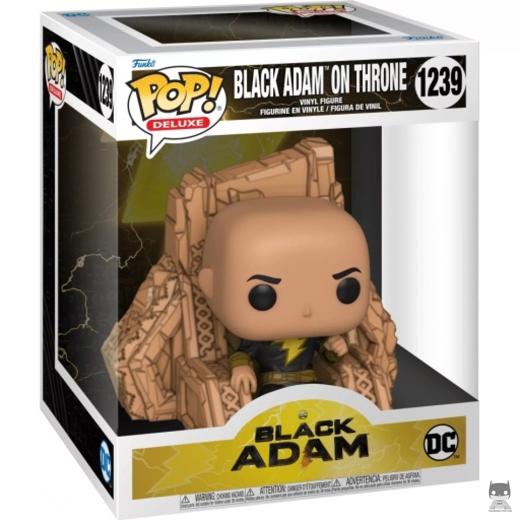 Black Adam on Throne Funko Pop! figure in its box