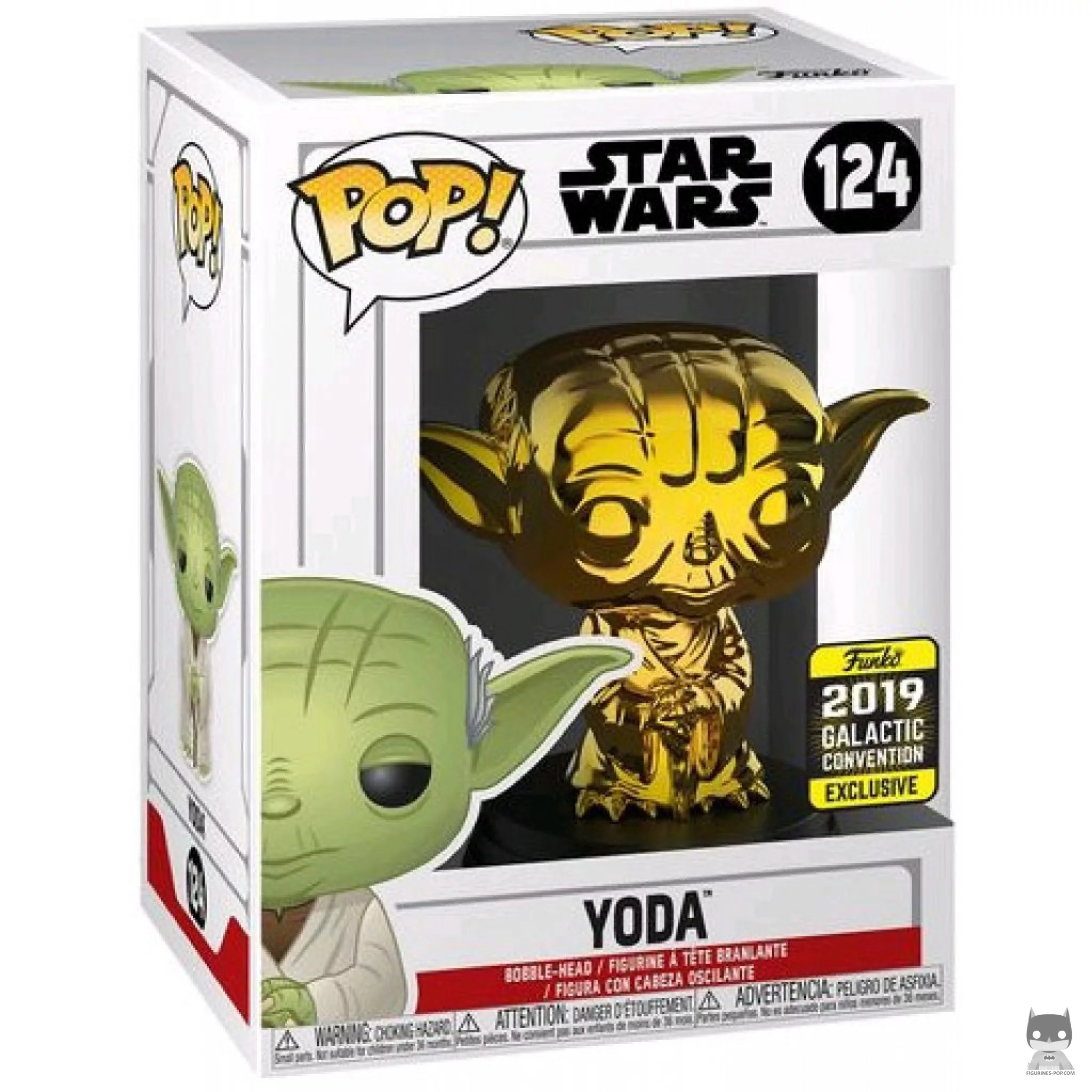 Yoda (Gold) Funko Pop! figure in its box