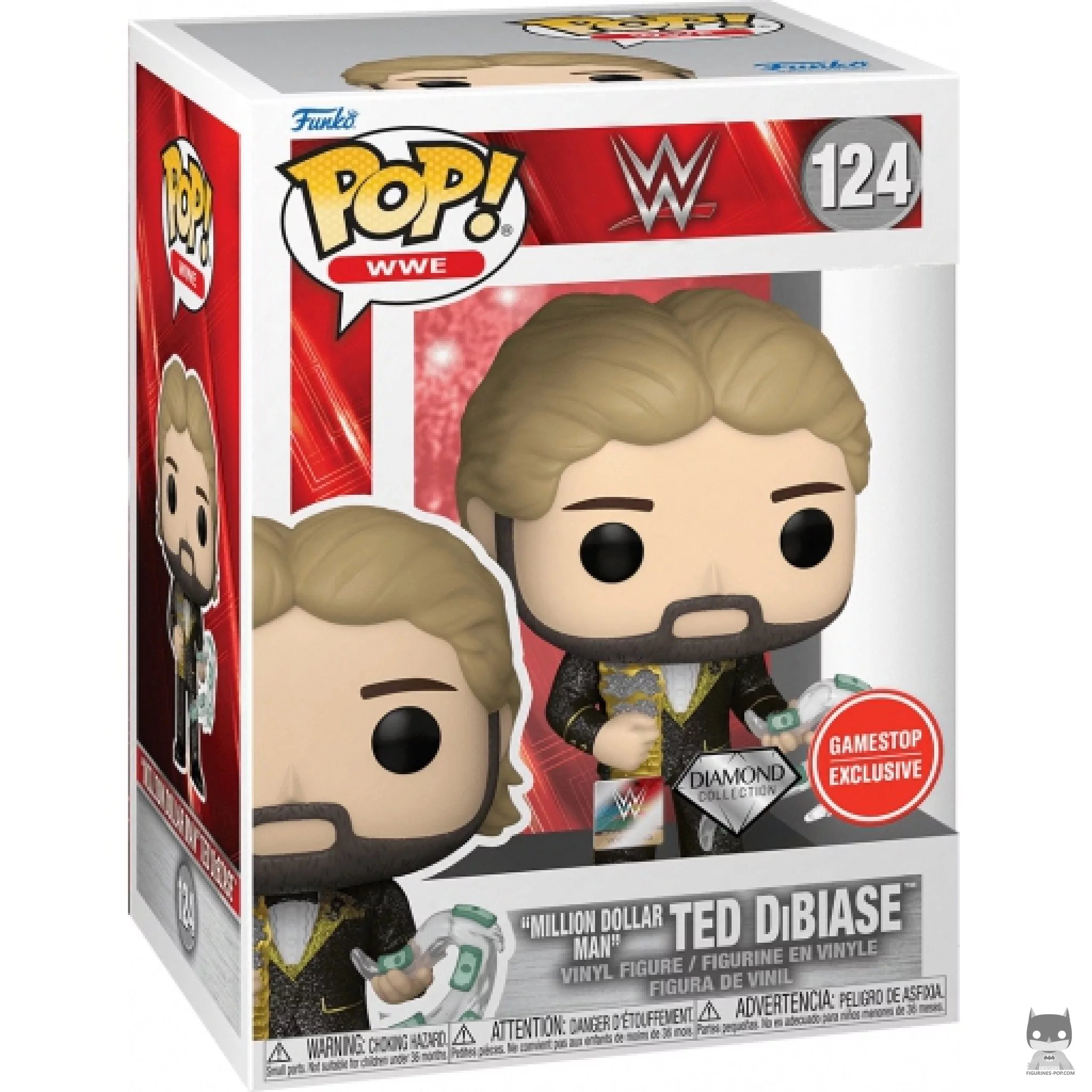 Million Dollar Man Ted DiBiase (Diamond Glitter) Funko Pop! figure in its box