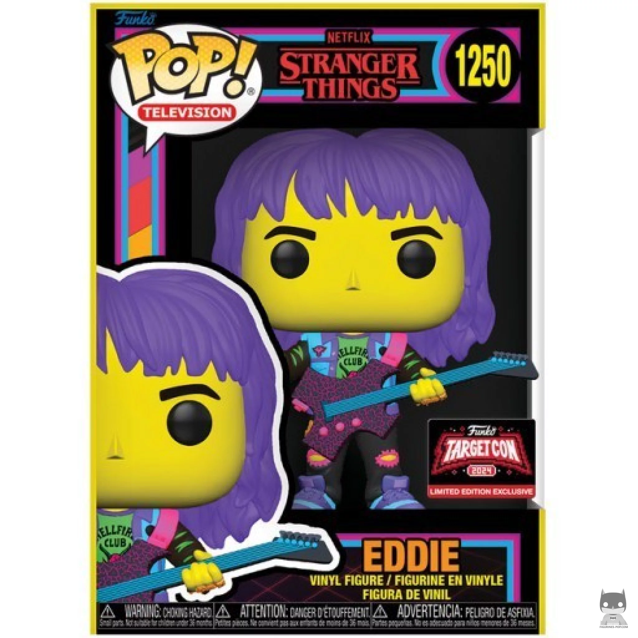Eddie (Black Light) Funko Pop! figure in its box