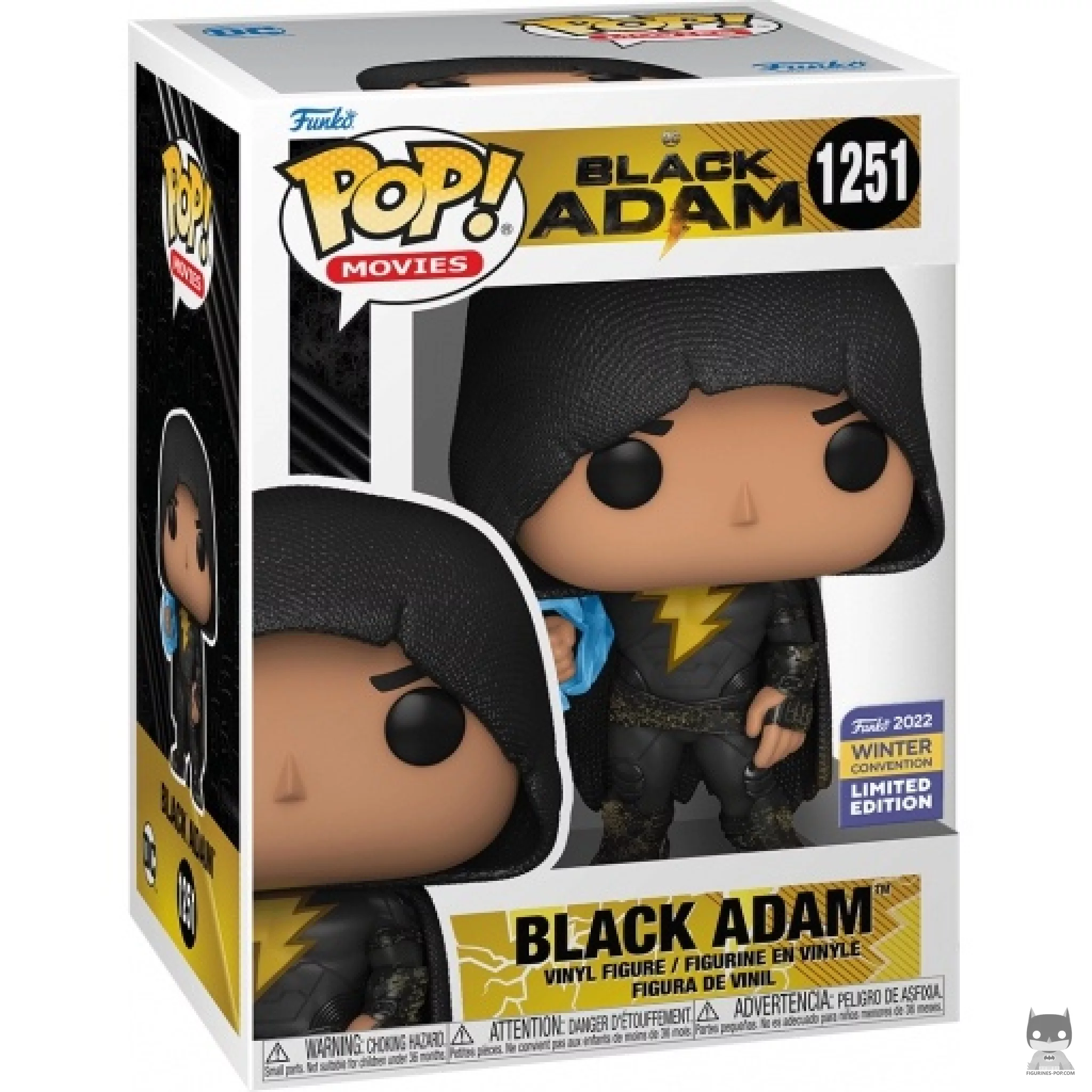 Black Adam with Cloak Funko Pop! figure in its box