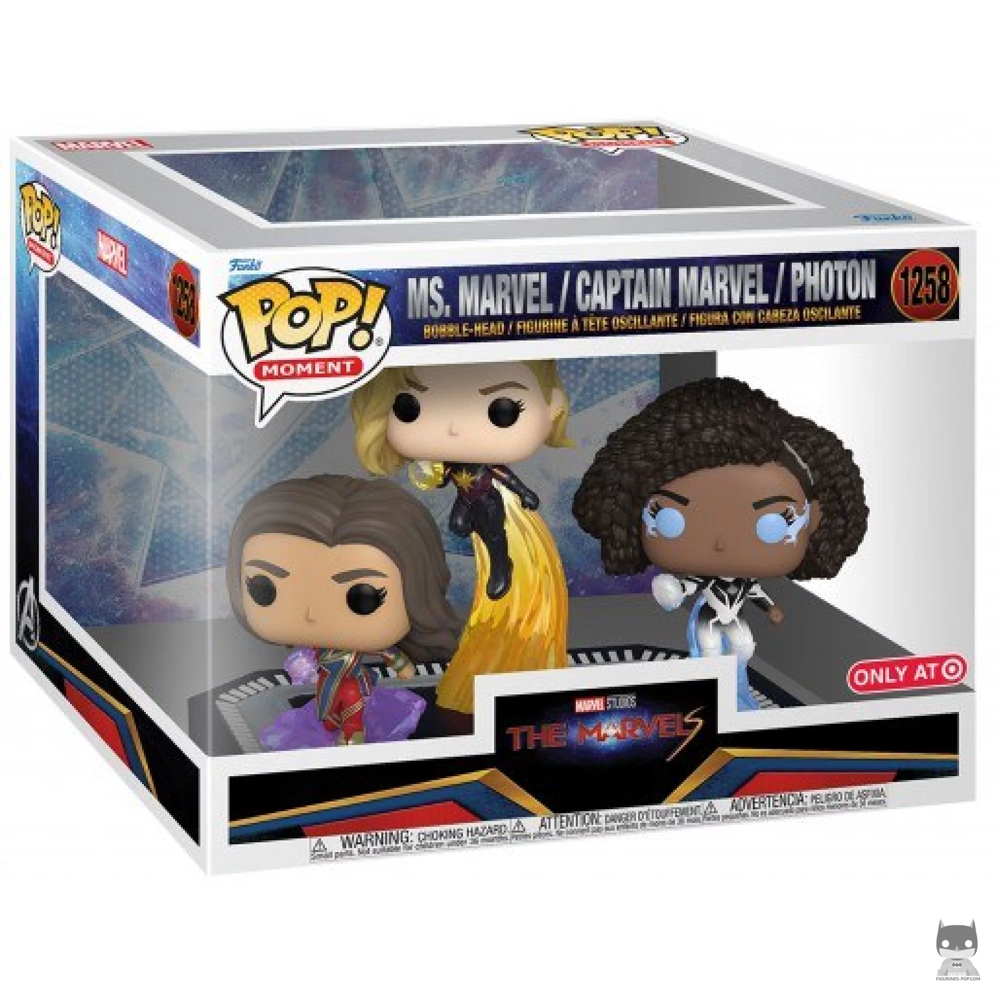 Ms. Marvel, Captain Marvel & Photon Funko Pop! figure in its box