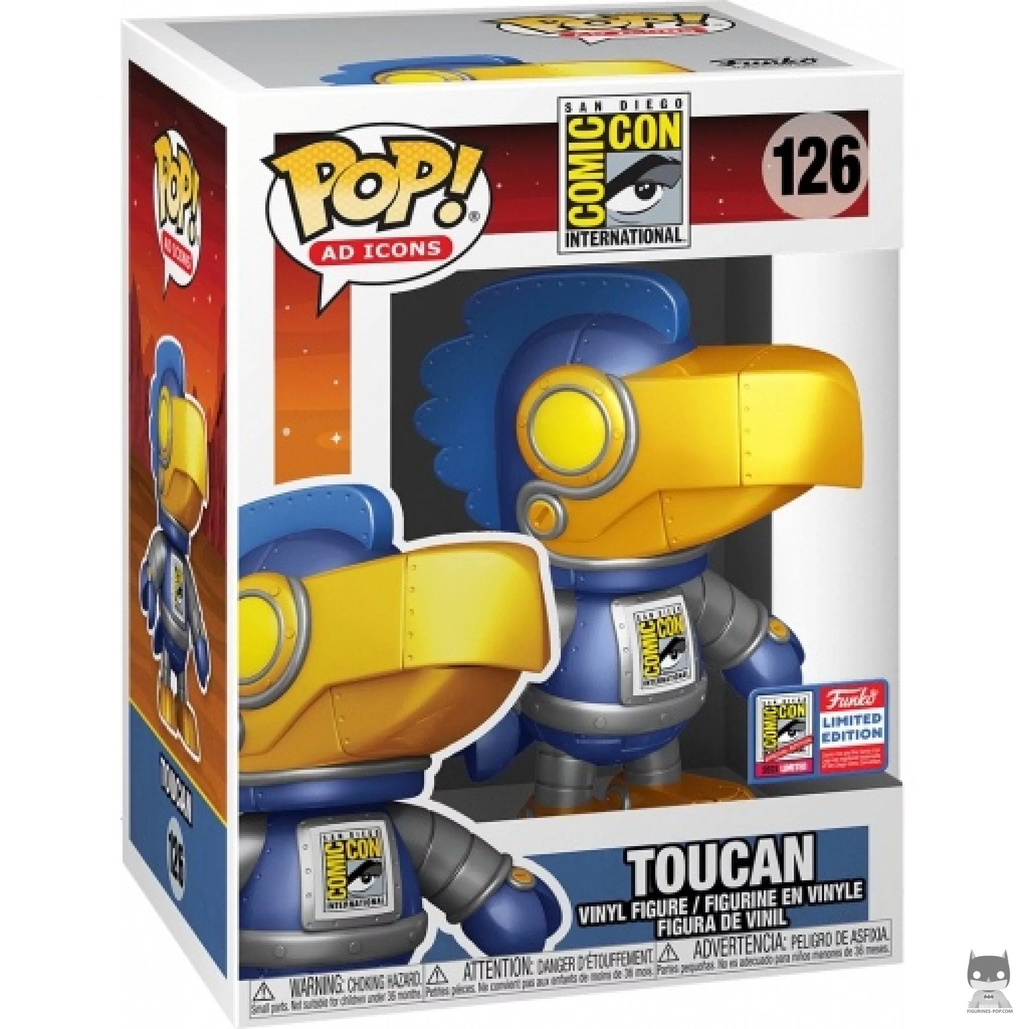 Toucan (Blue) Funko Pop! figure in its box