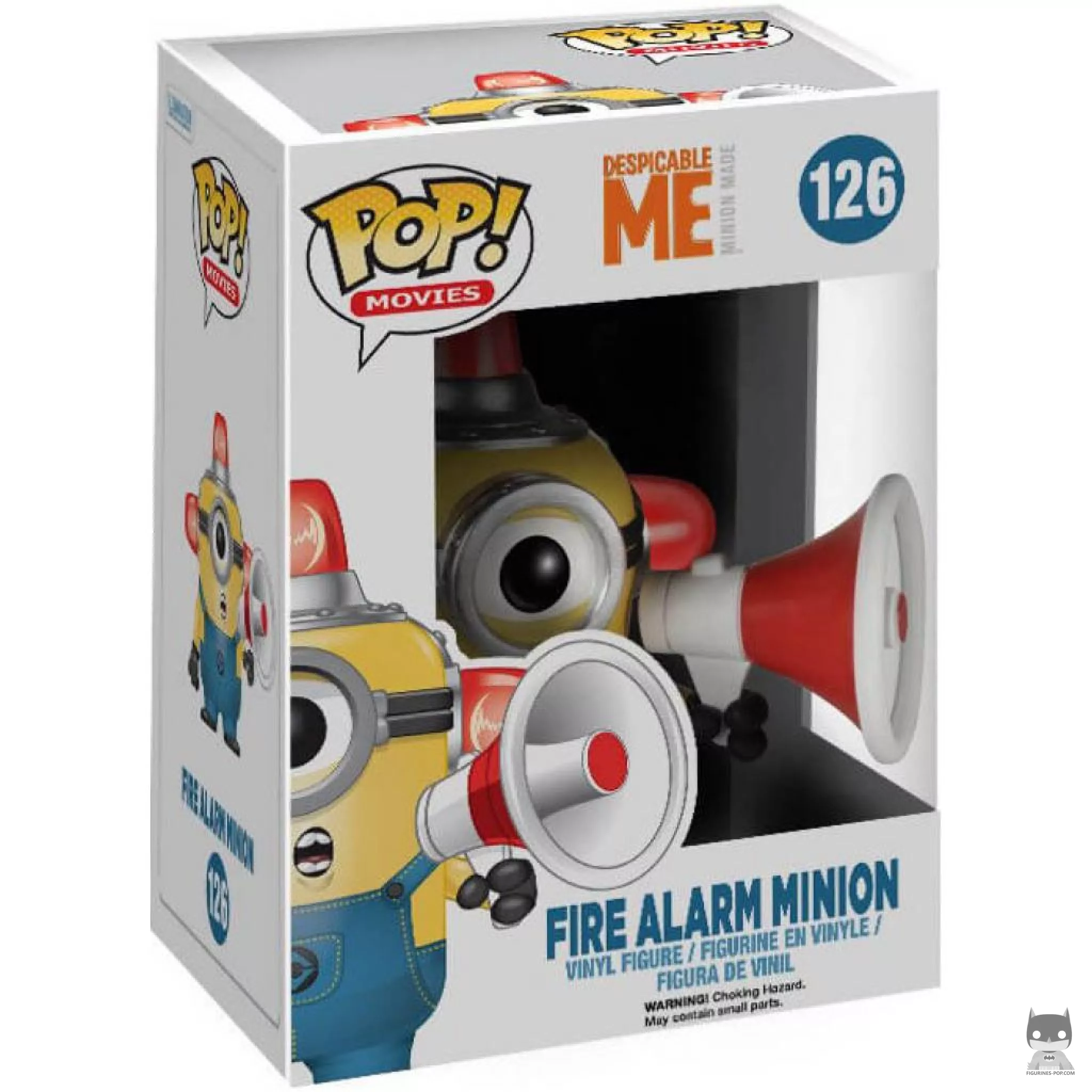 Fire Alarm Minion Funko Pop! figure in its box