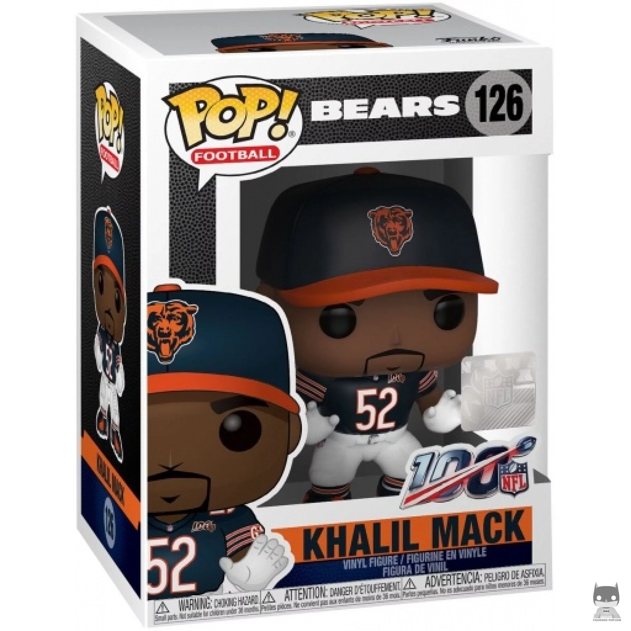 Khalil Mack Funko Pop! figure in its box