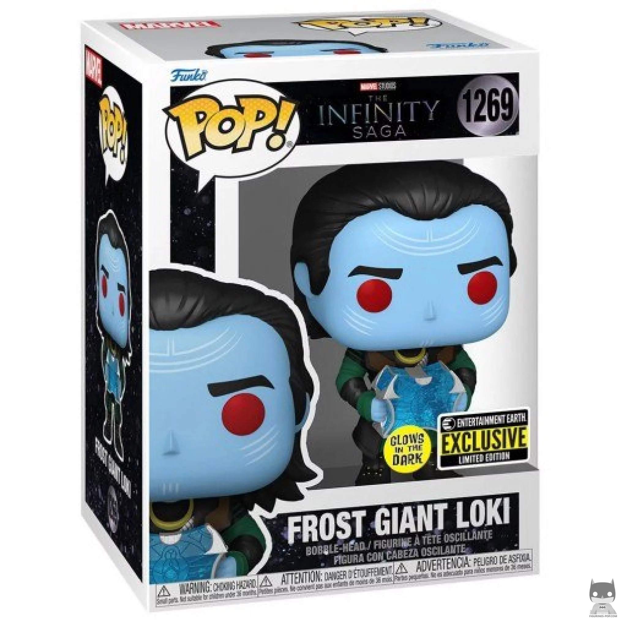 Frost Giant Loki (Glow in the Dark) Funko Pop! figure in its box