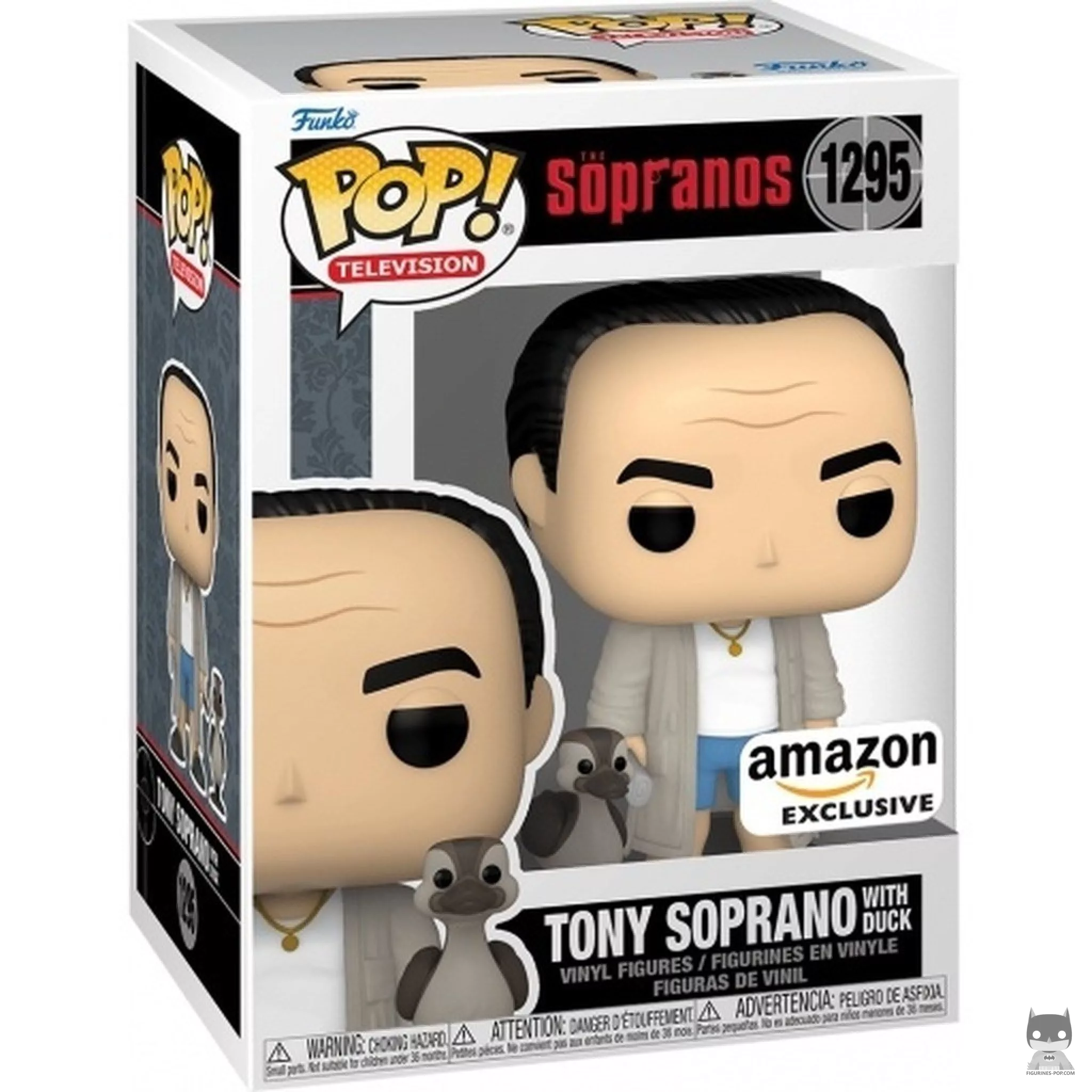 Tony Soprano with Duck Funko Pop! figure in its box