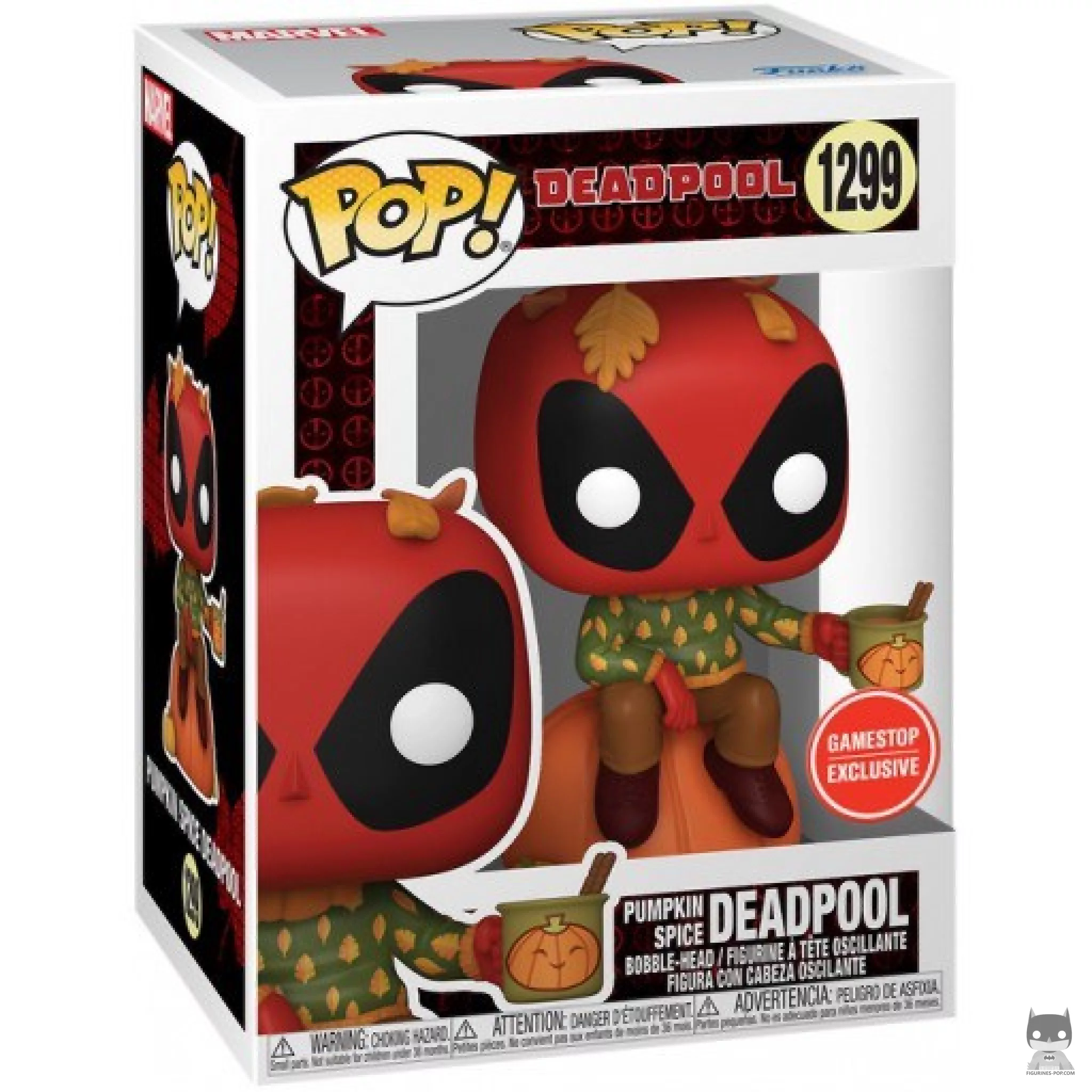 Pumpkin Spice Deadpool Funko Pop! figure in its box