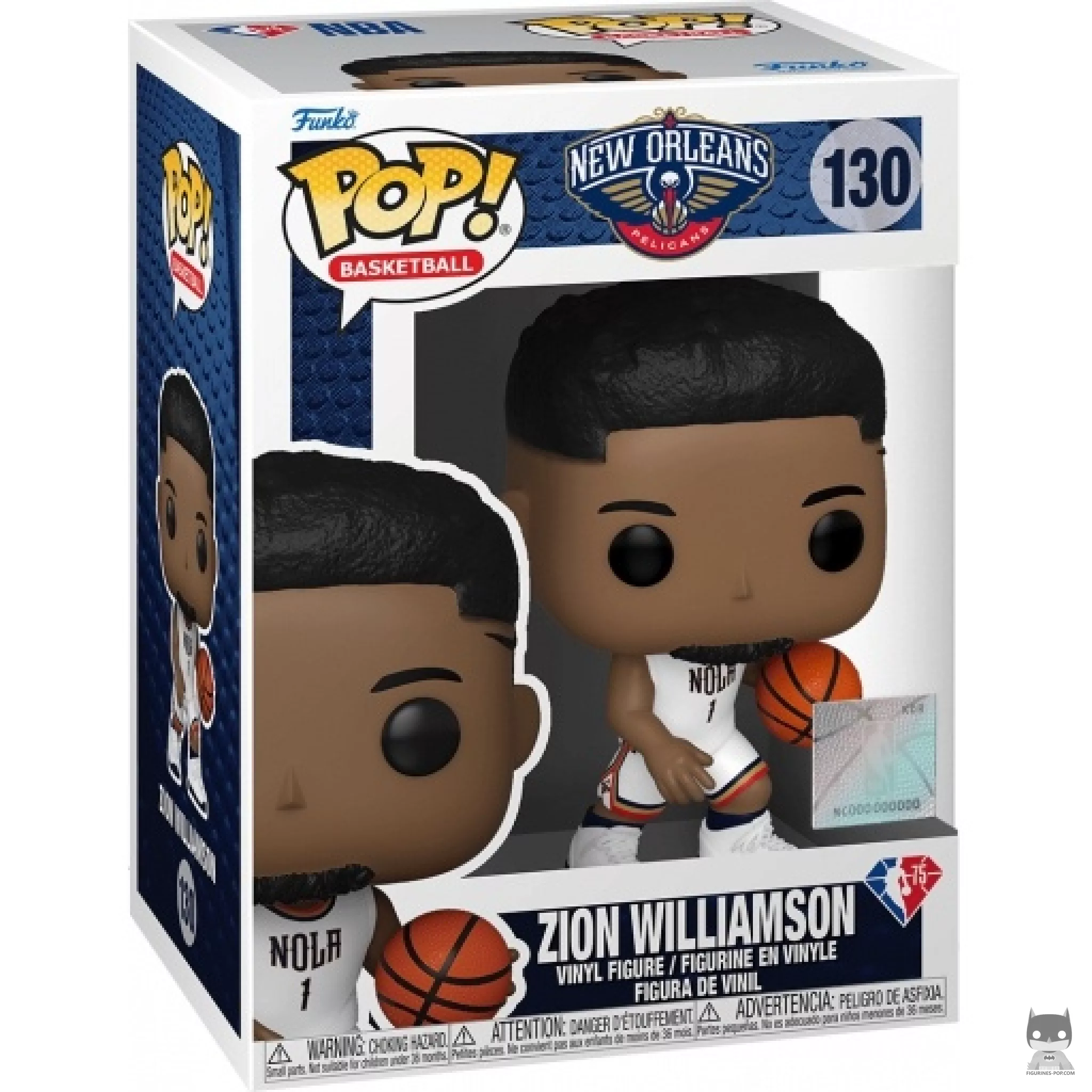 Zion Williamson Funko Pop! figure in its box