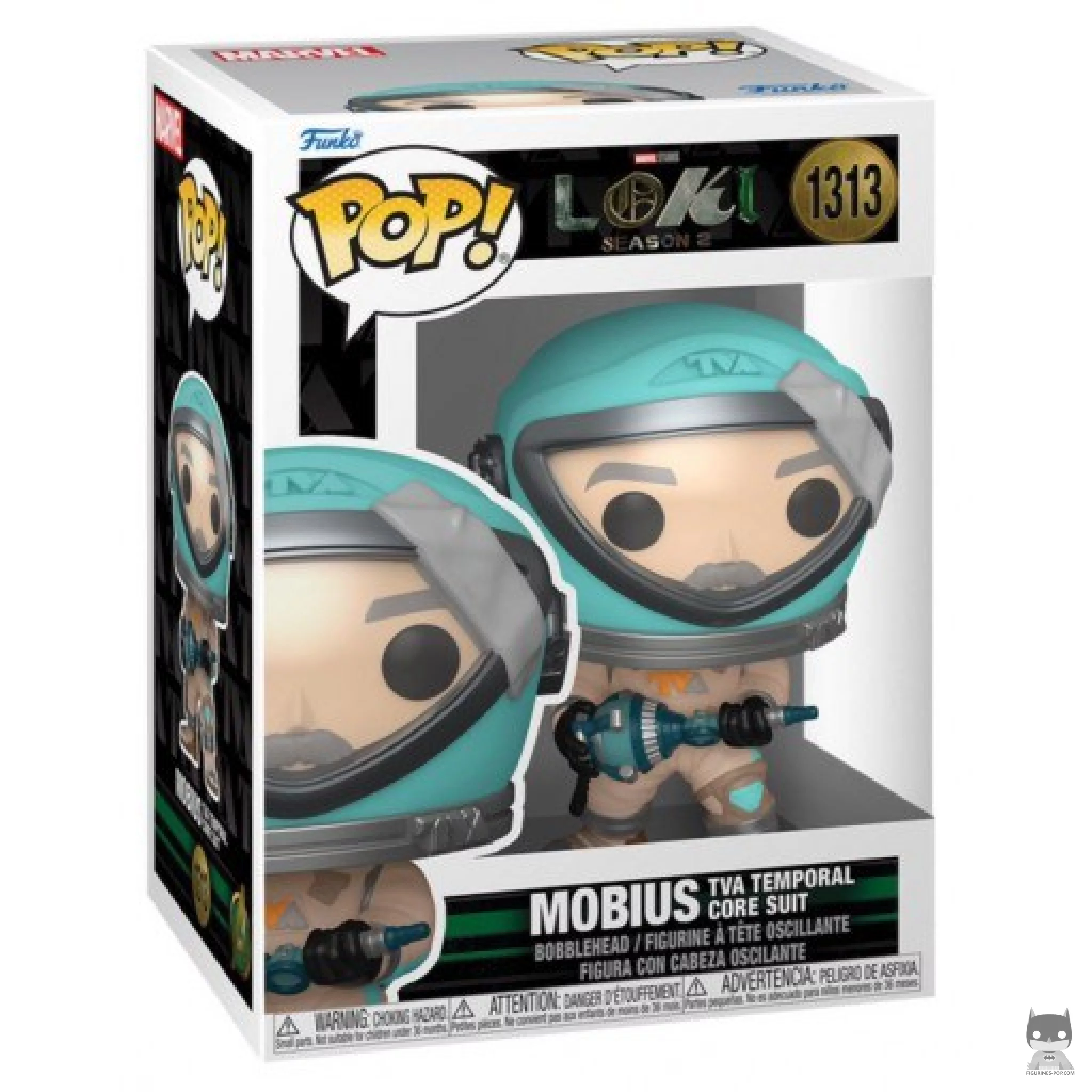 Mobius TVA Temporal Core Suit Funko Pop! figure in its box