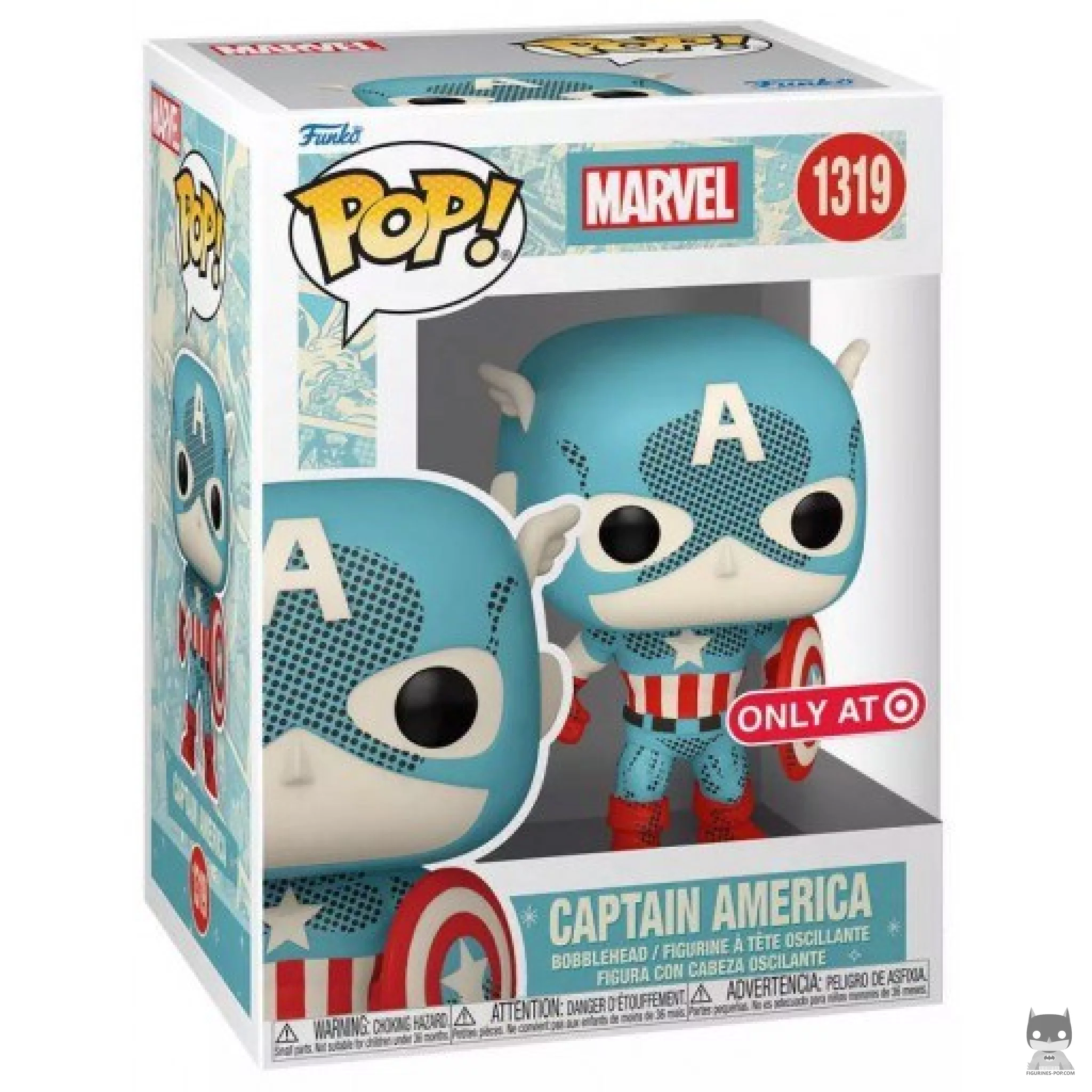 Captain America (Retro Reimagined) Funko Pop! figure in its box