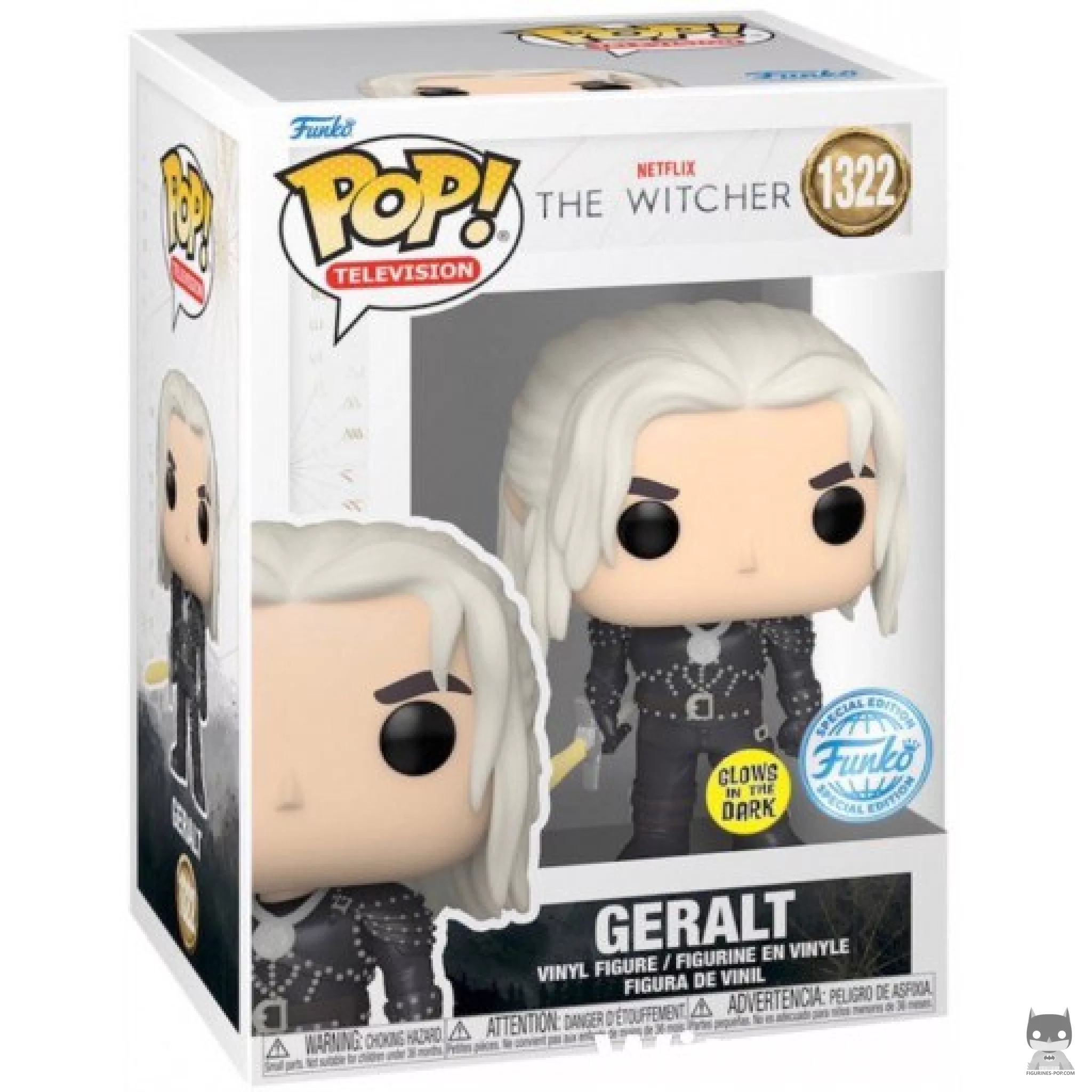 Geralt (Glow In The Dark) Funko Pop! figure in its box