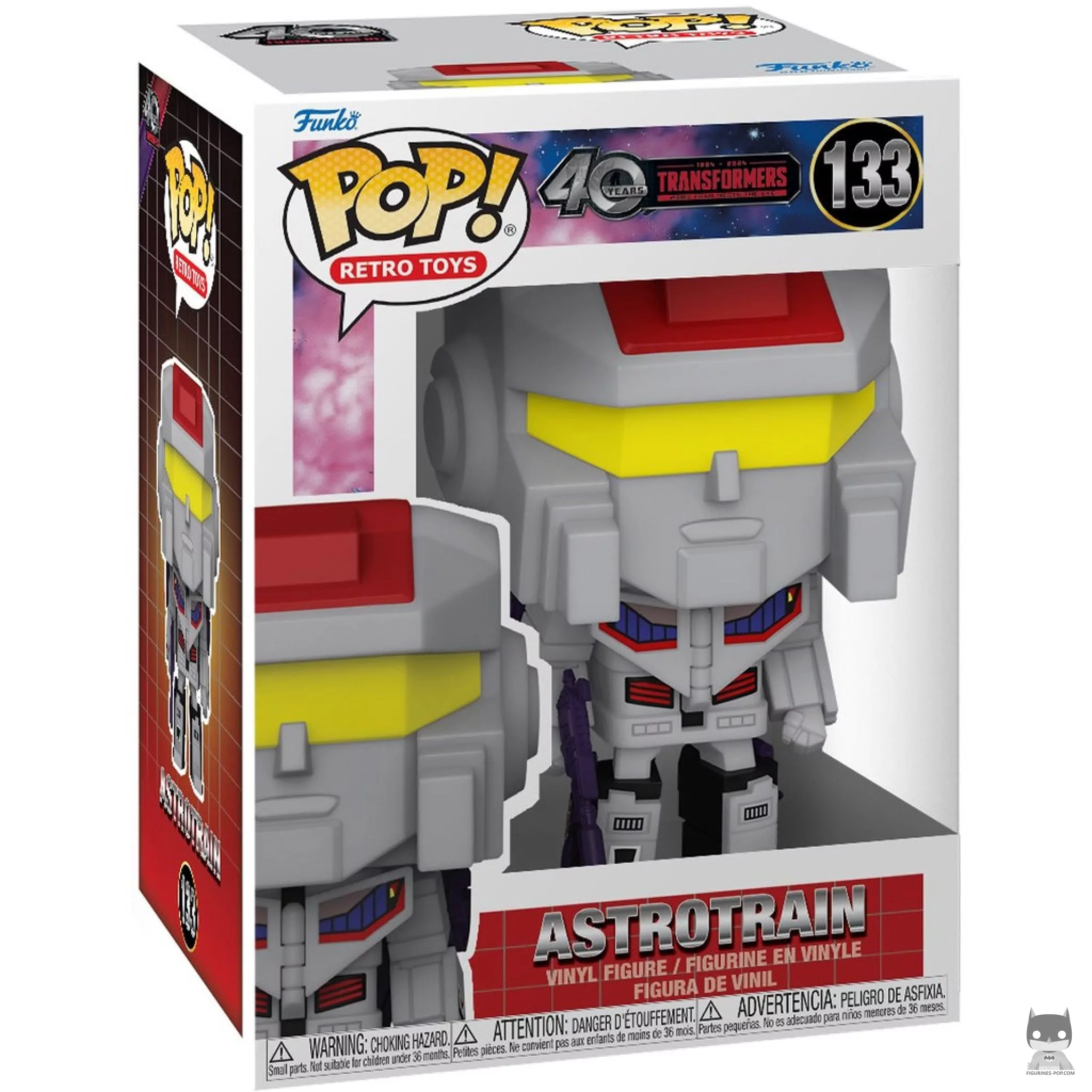 Astrotrain Funko Pop! figure in its box