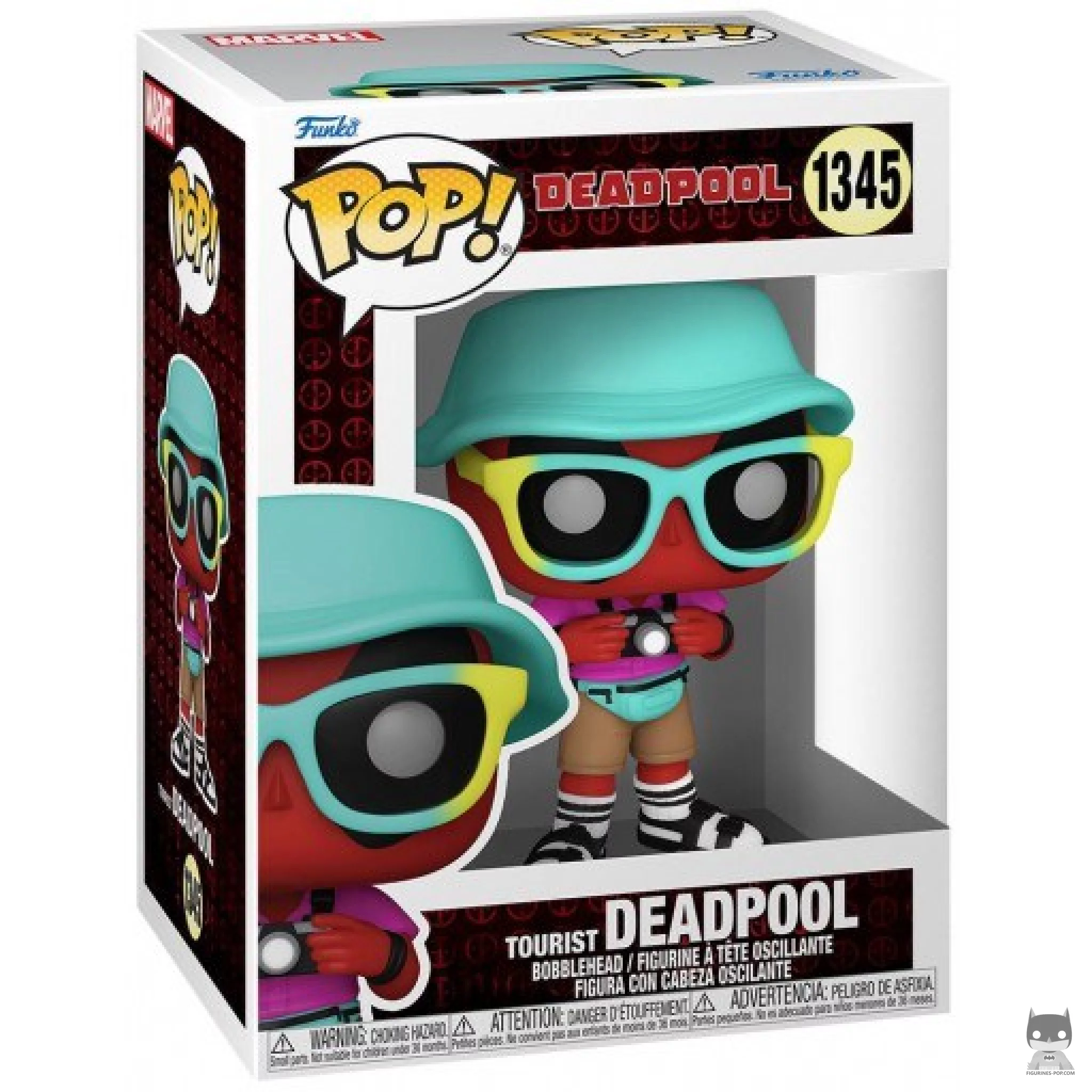 Tourist Deadpool Funko Pop! figure in its box