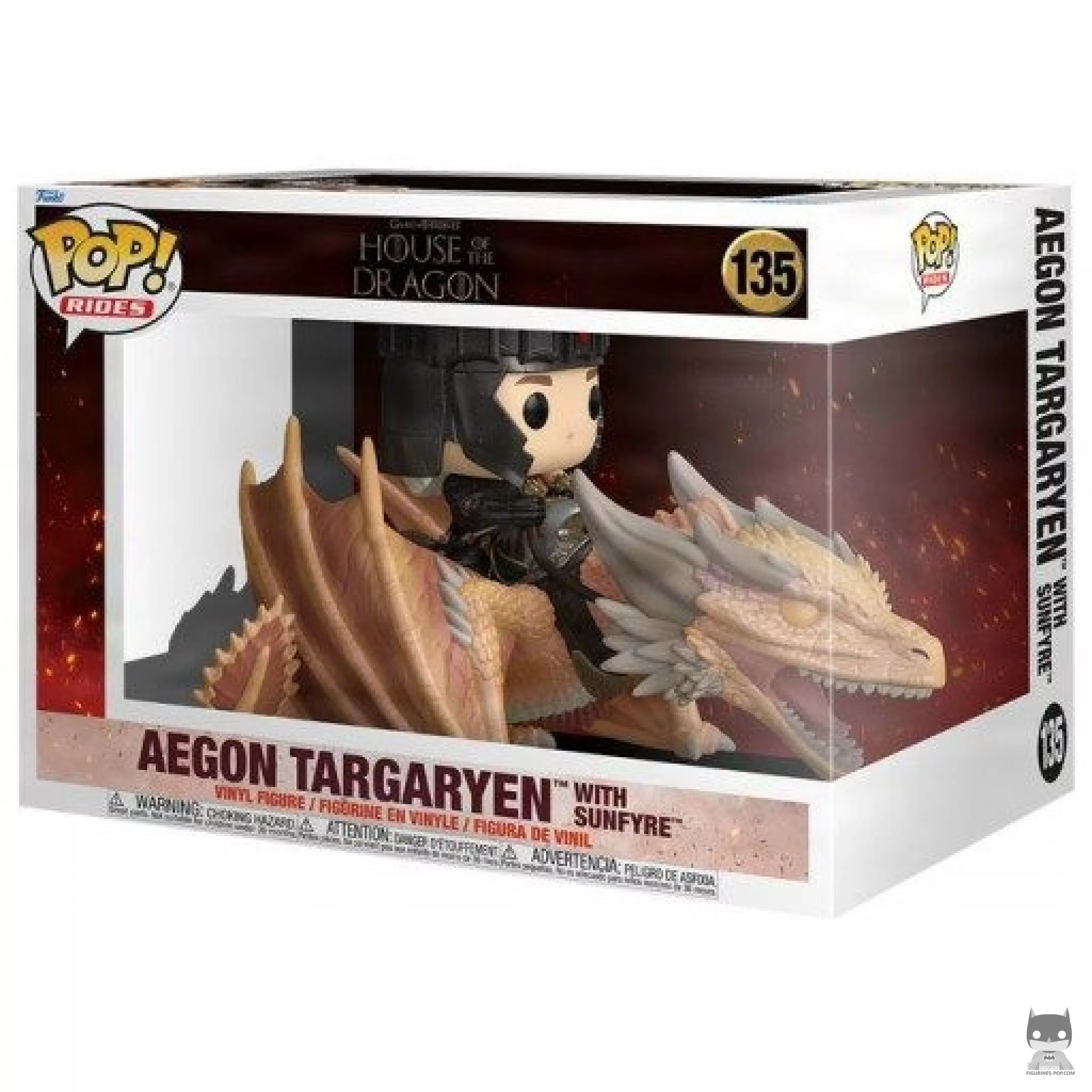 Aegon Targaryen with Sunfyre Funko Pop! figure in its box