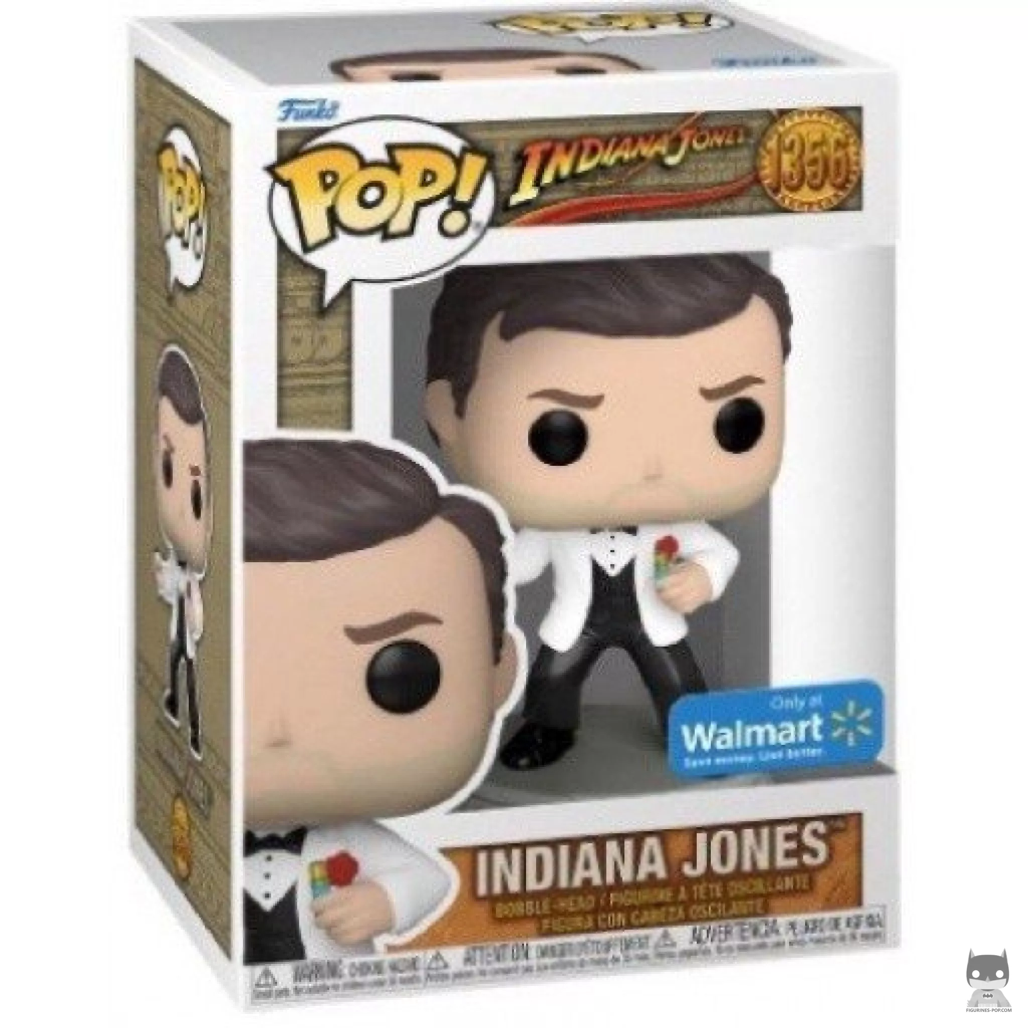 Indiana Jones in white tuxedo Funko Pop! figure in its box