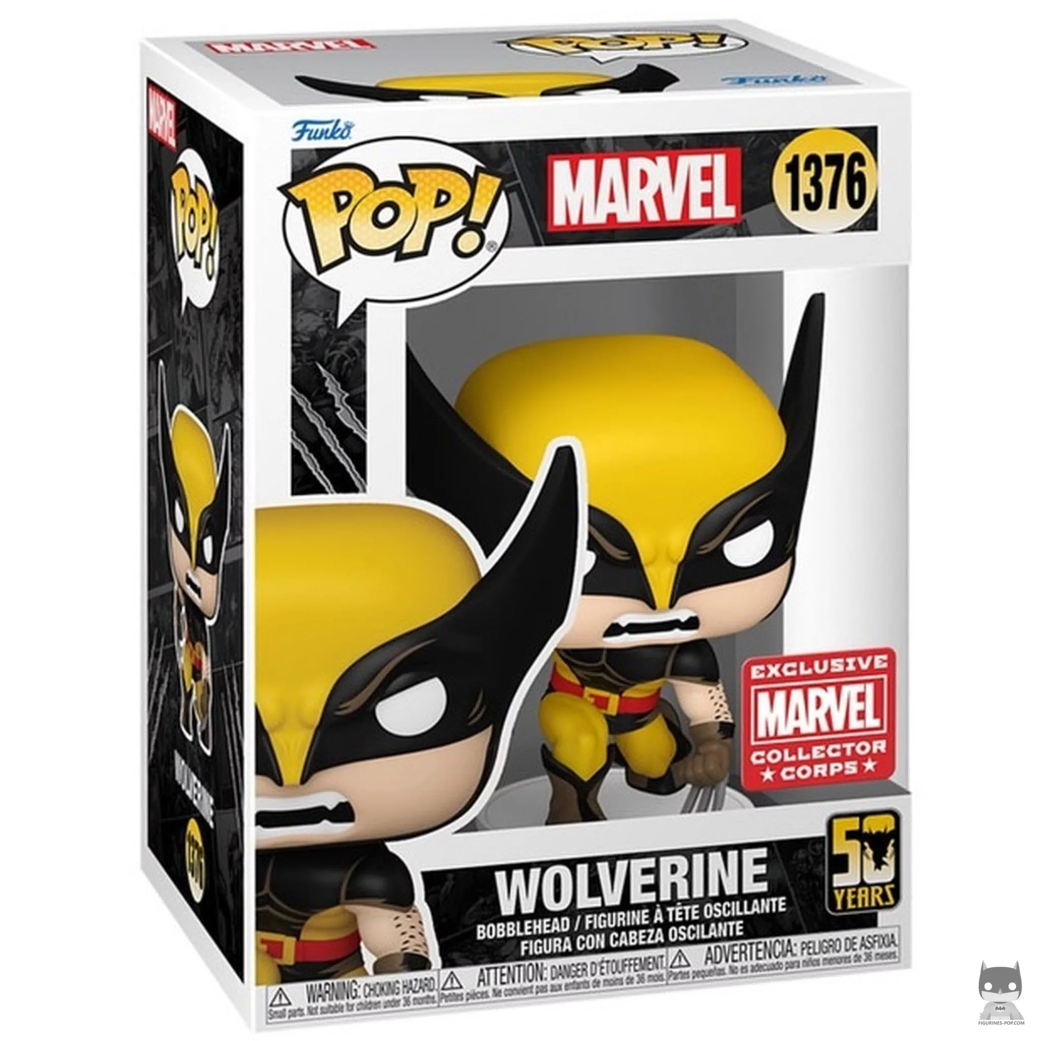 Wolverine (50th Anniversary) Funko Pop! figure in its box