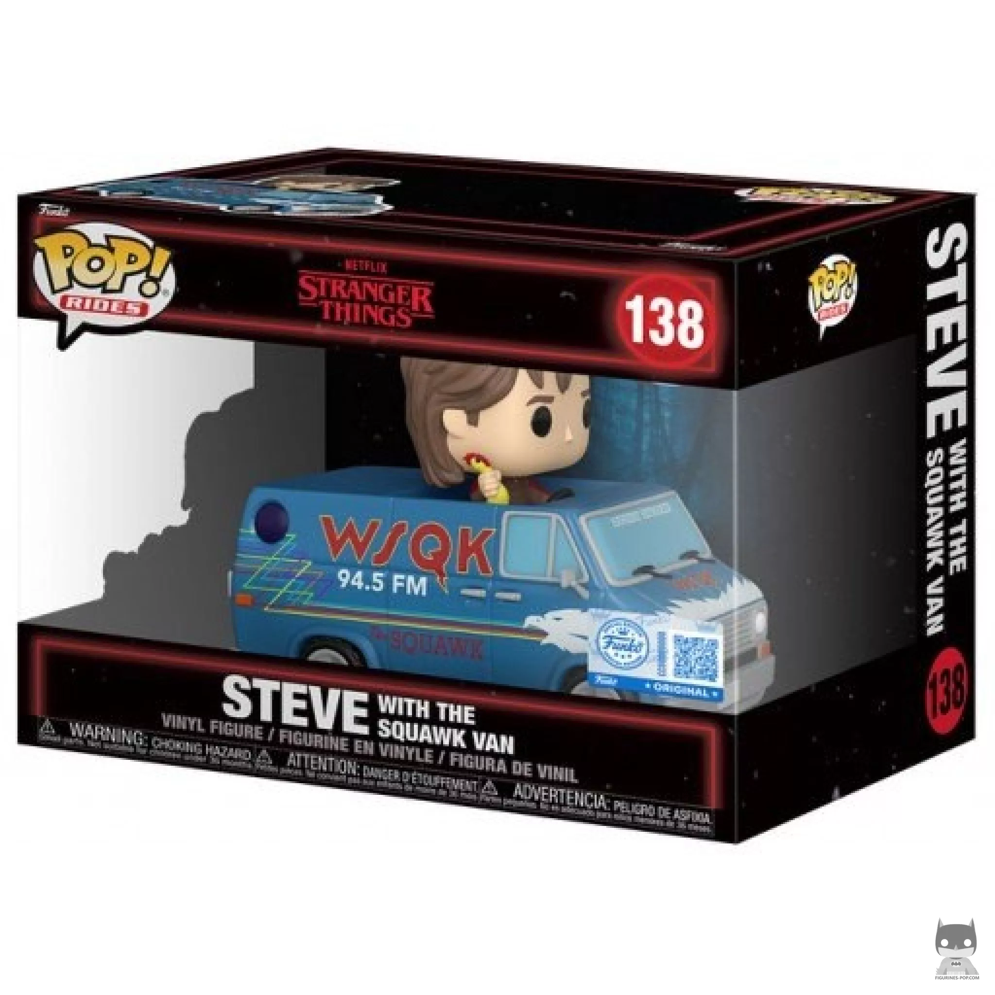 Steve with the Squawk Van Funko Pop! figure in its box