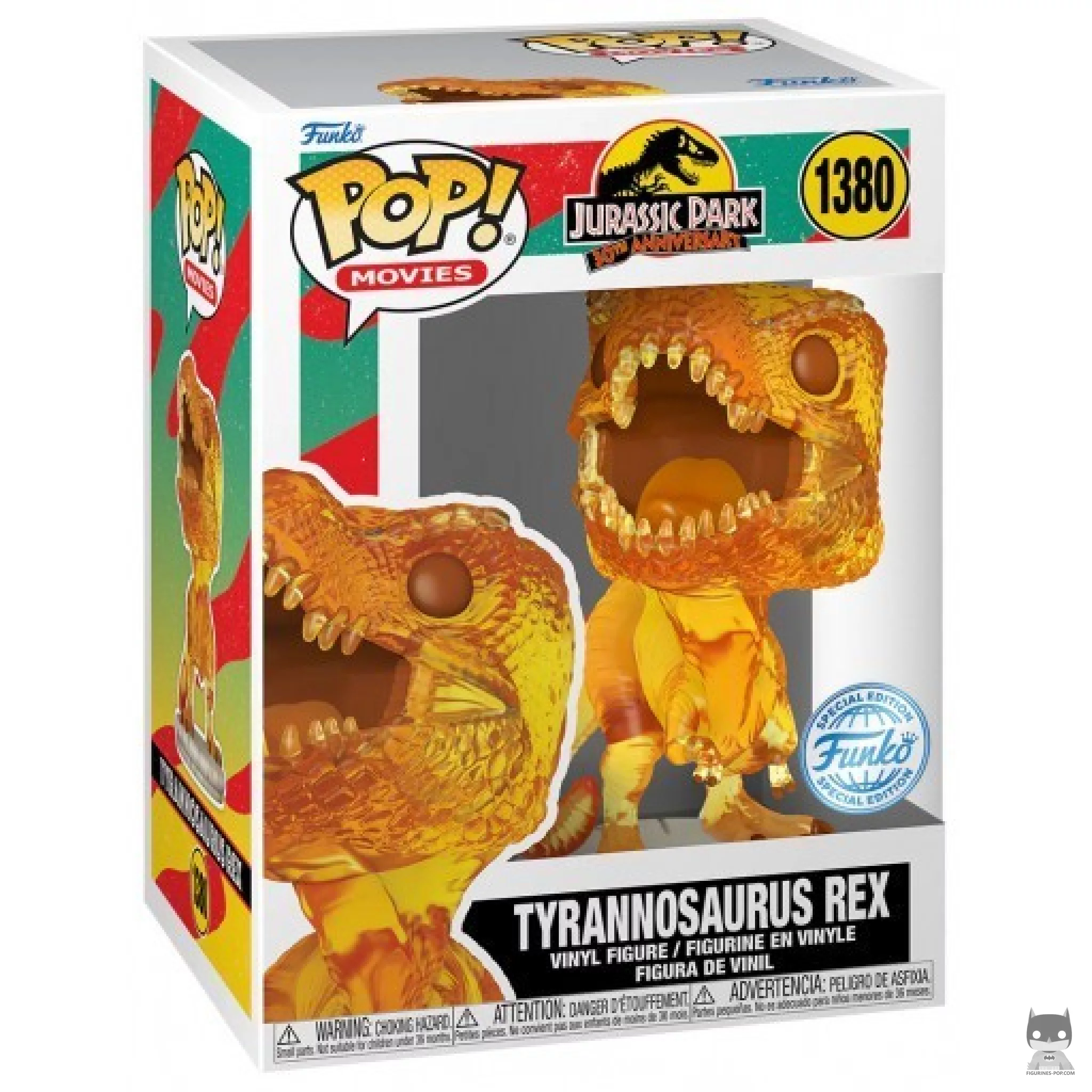 Tyrannosaurus Rex (Amber) Funko Pop! figure in its box