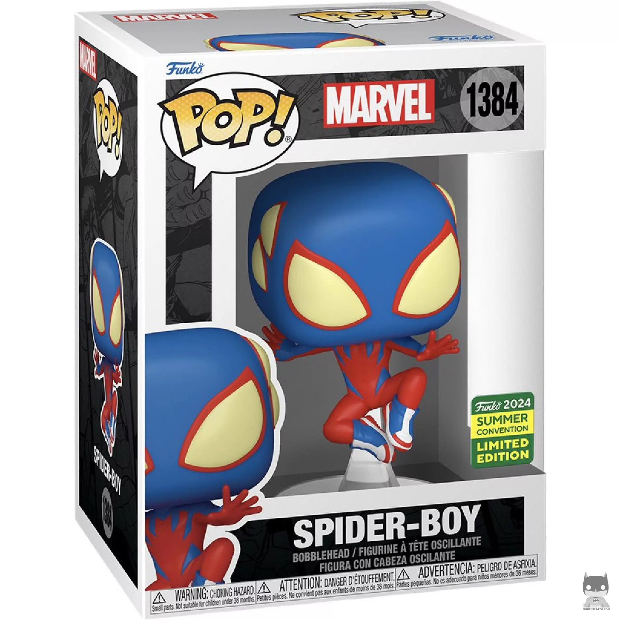 Spider-Boy Funko Pop! figure in its box