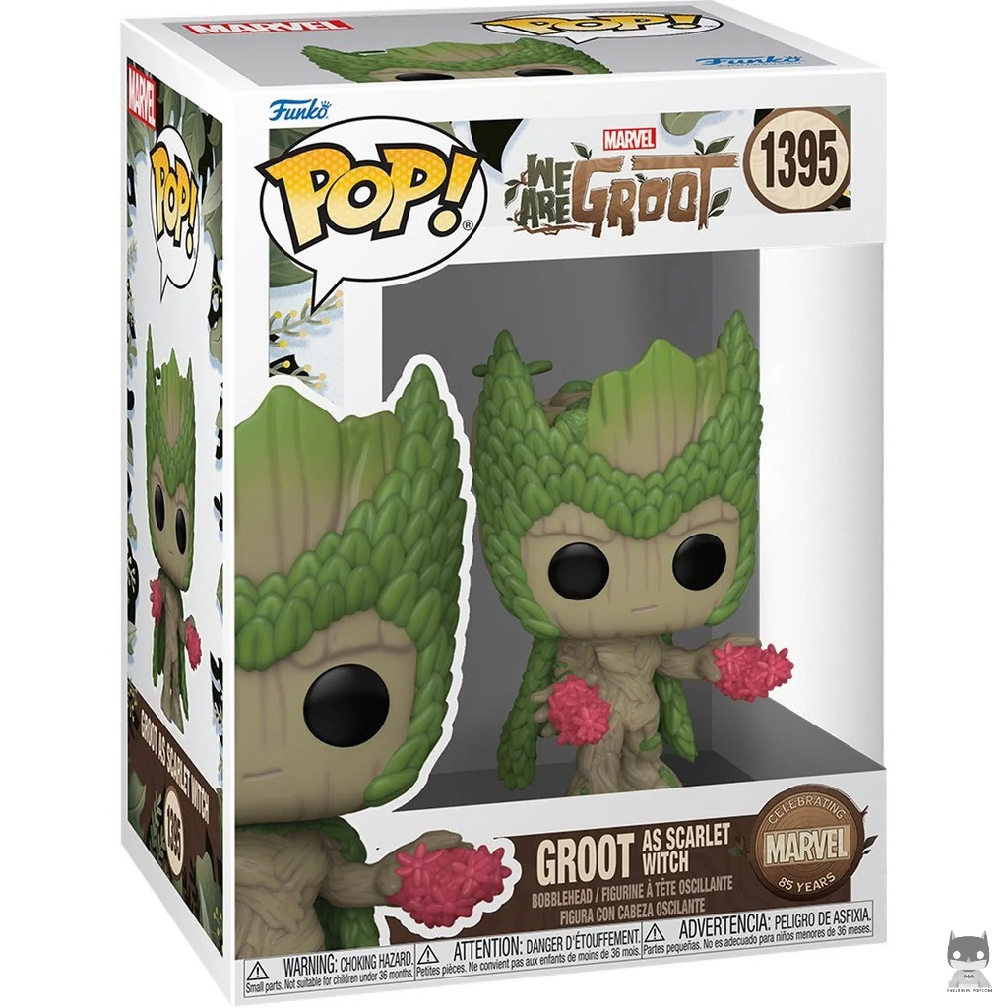 Groot as Scarlet Witch Funko Pop! figure in its box