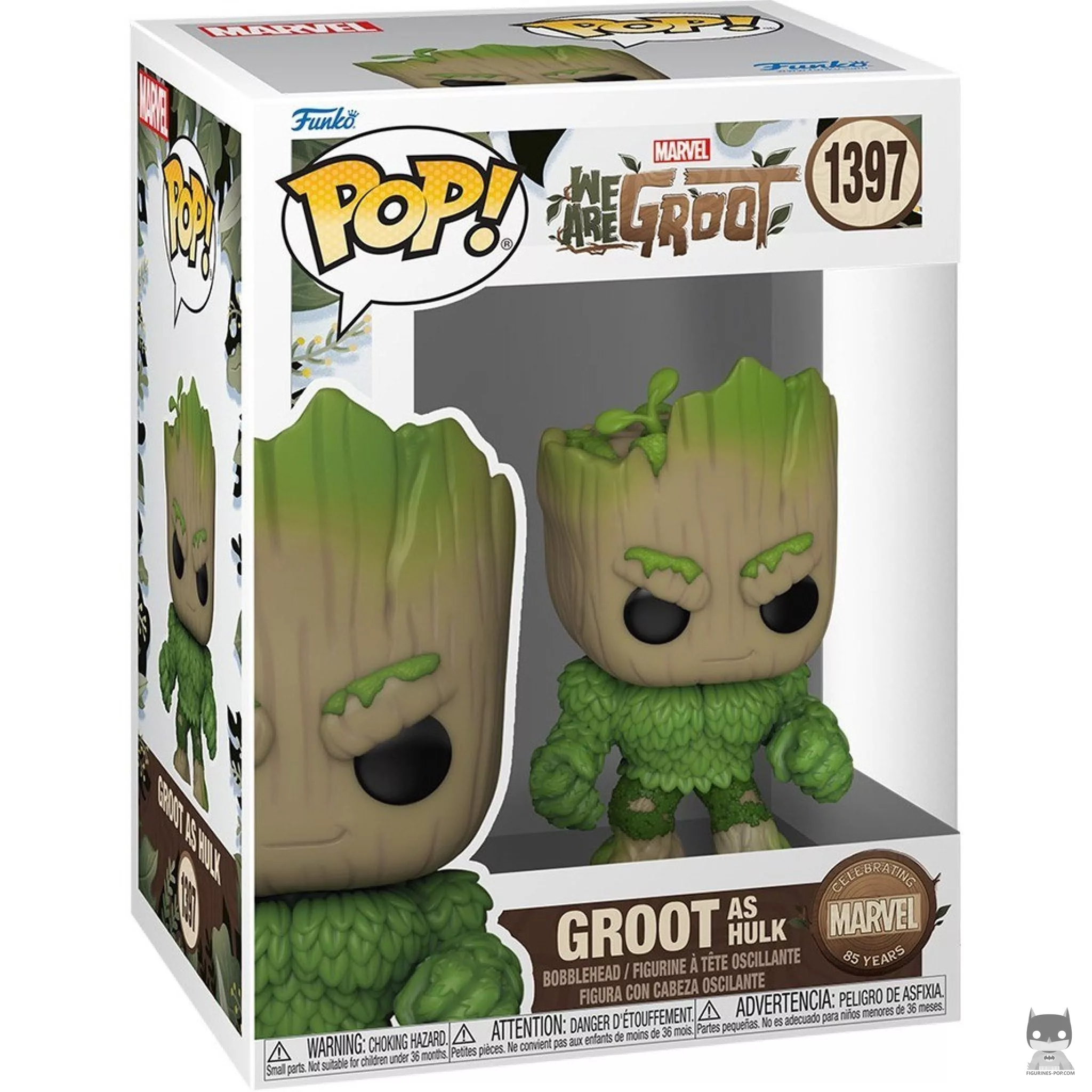 Groot as Hulk Funko Pop! figure in its box
