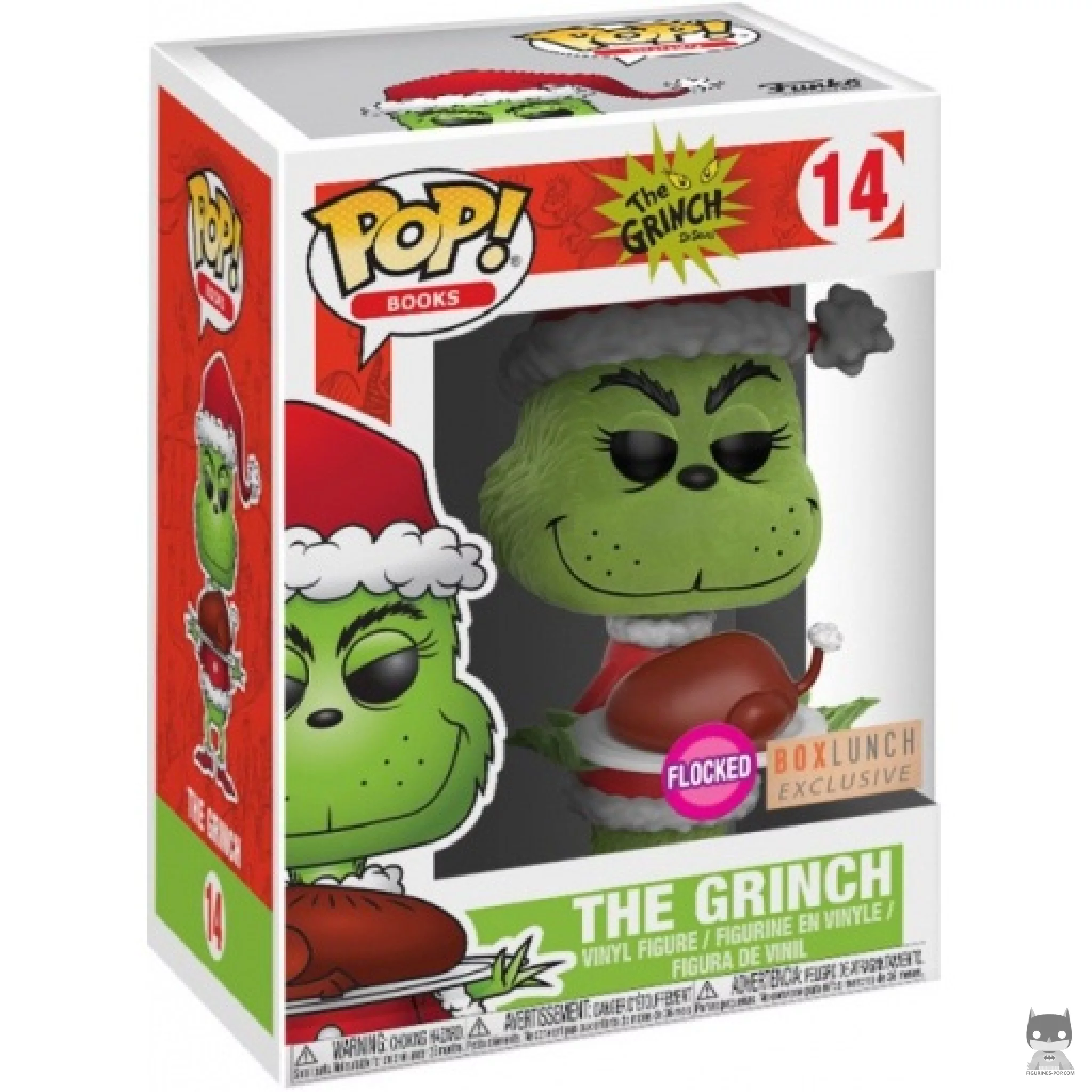 The Grinch (Flocked) Funko Pop! figure in its box