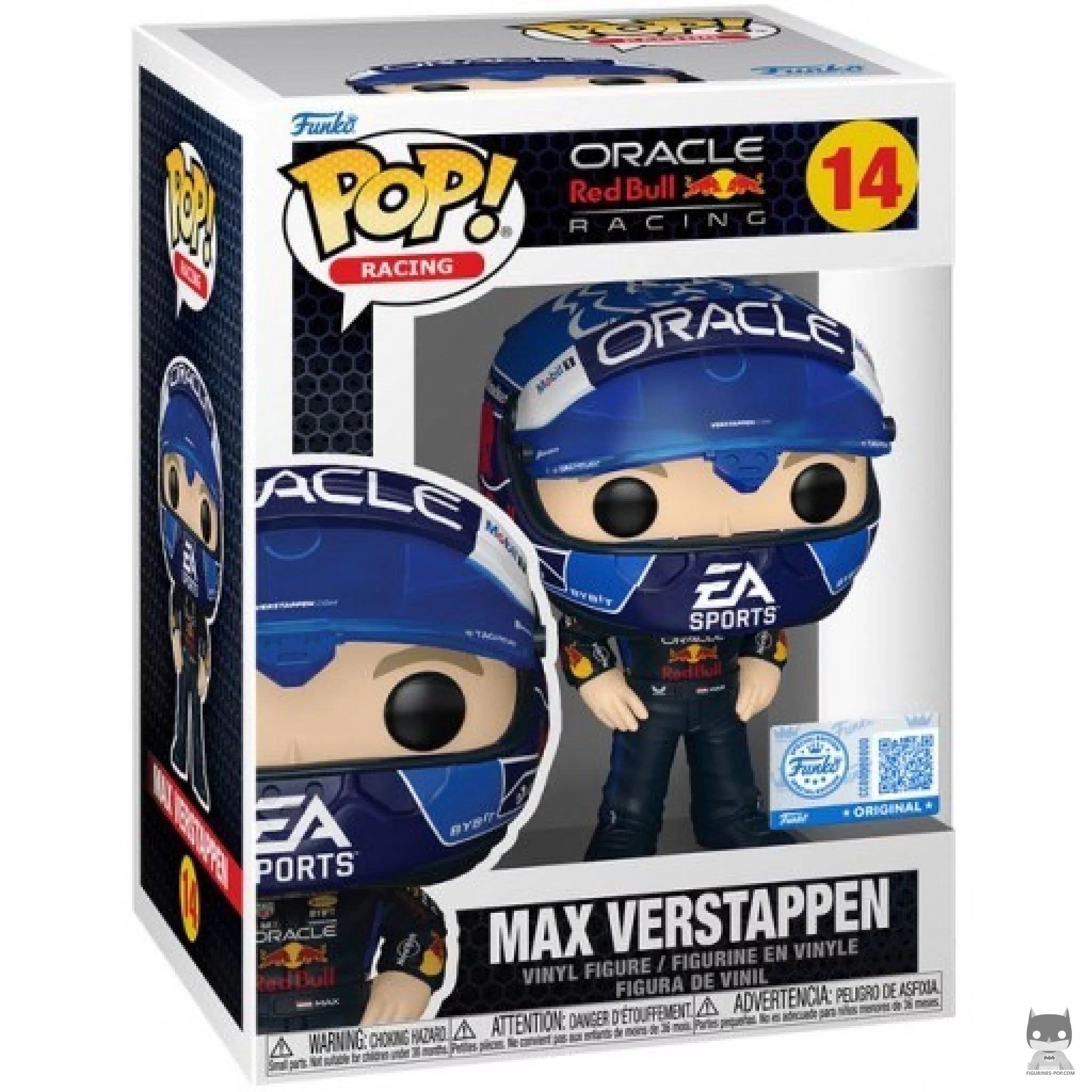 Max Verstappen with USA Helmet Funko Pop! figure in its box