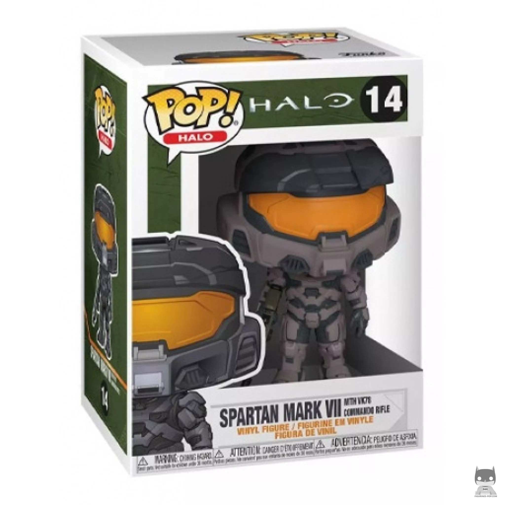 Spartan Mark VII with VK78 Commando Rifle (Grey) Funko Pop! figure in its box