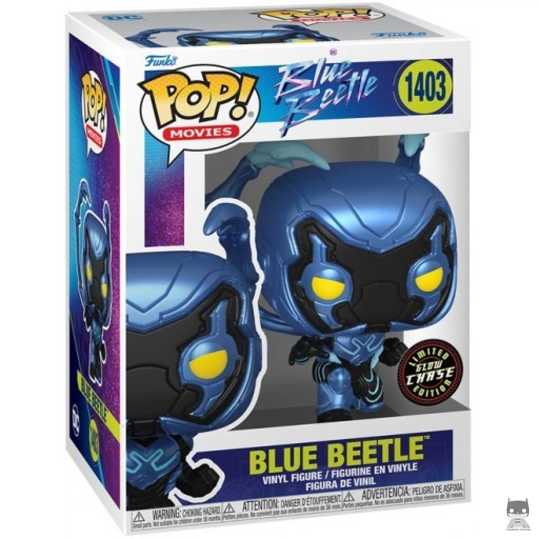 Blue Beetle (Chase & Glow in the Dark) Funko Pop! figure in its box
