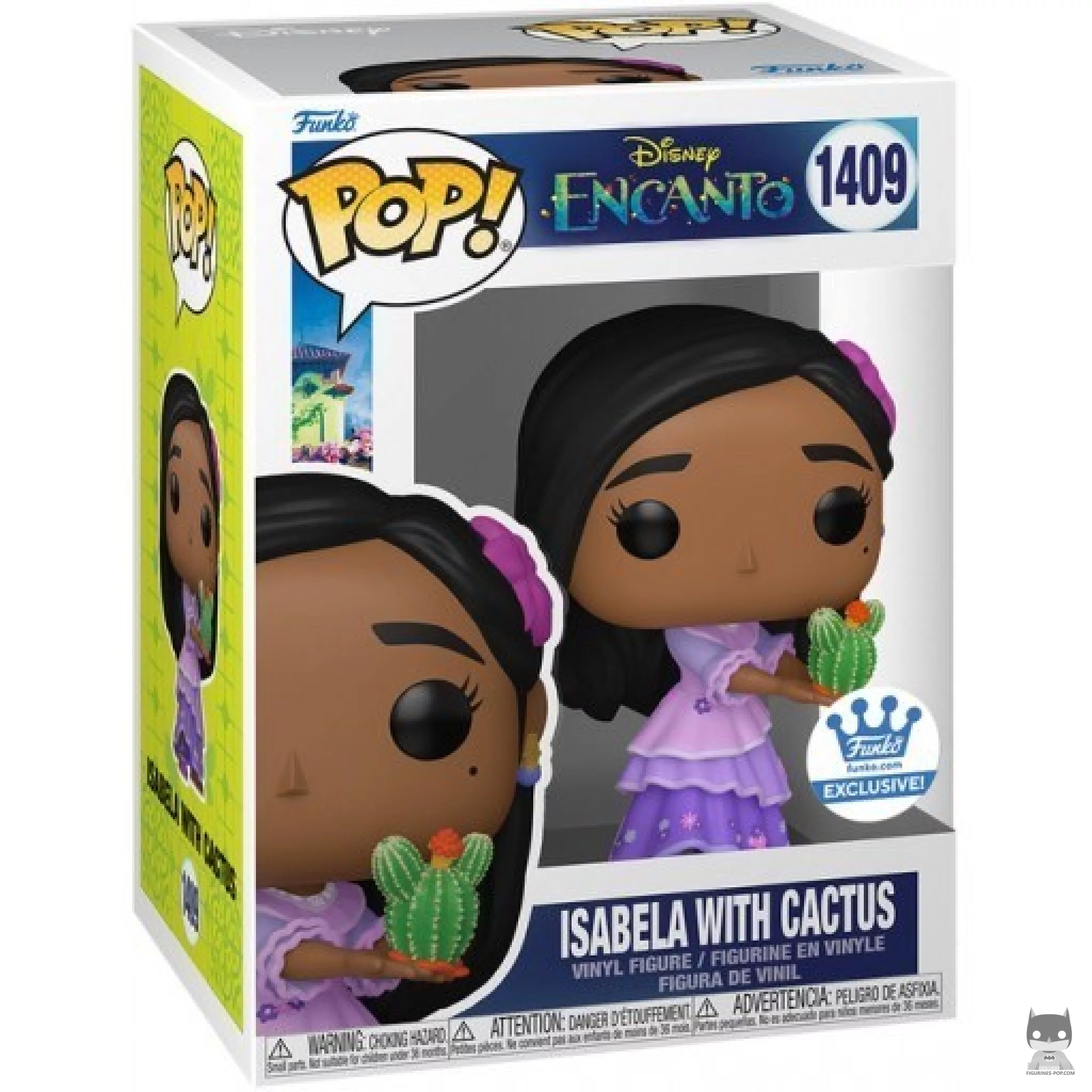 Isabela with Cactus Funko Pop! figure in its box