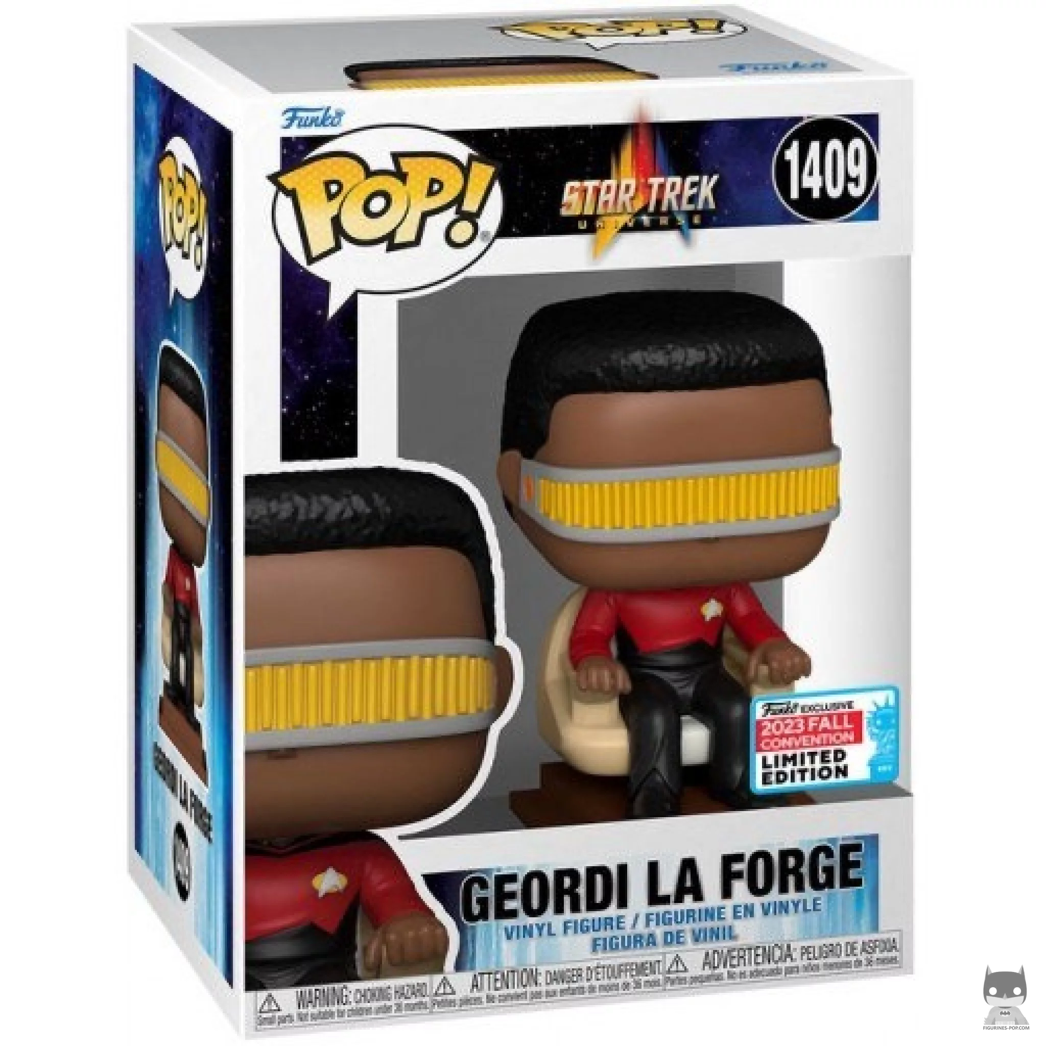 Geordi La Forge Funko Pop! figure in its box