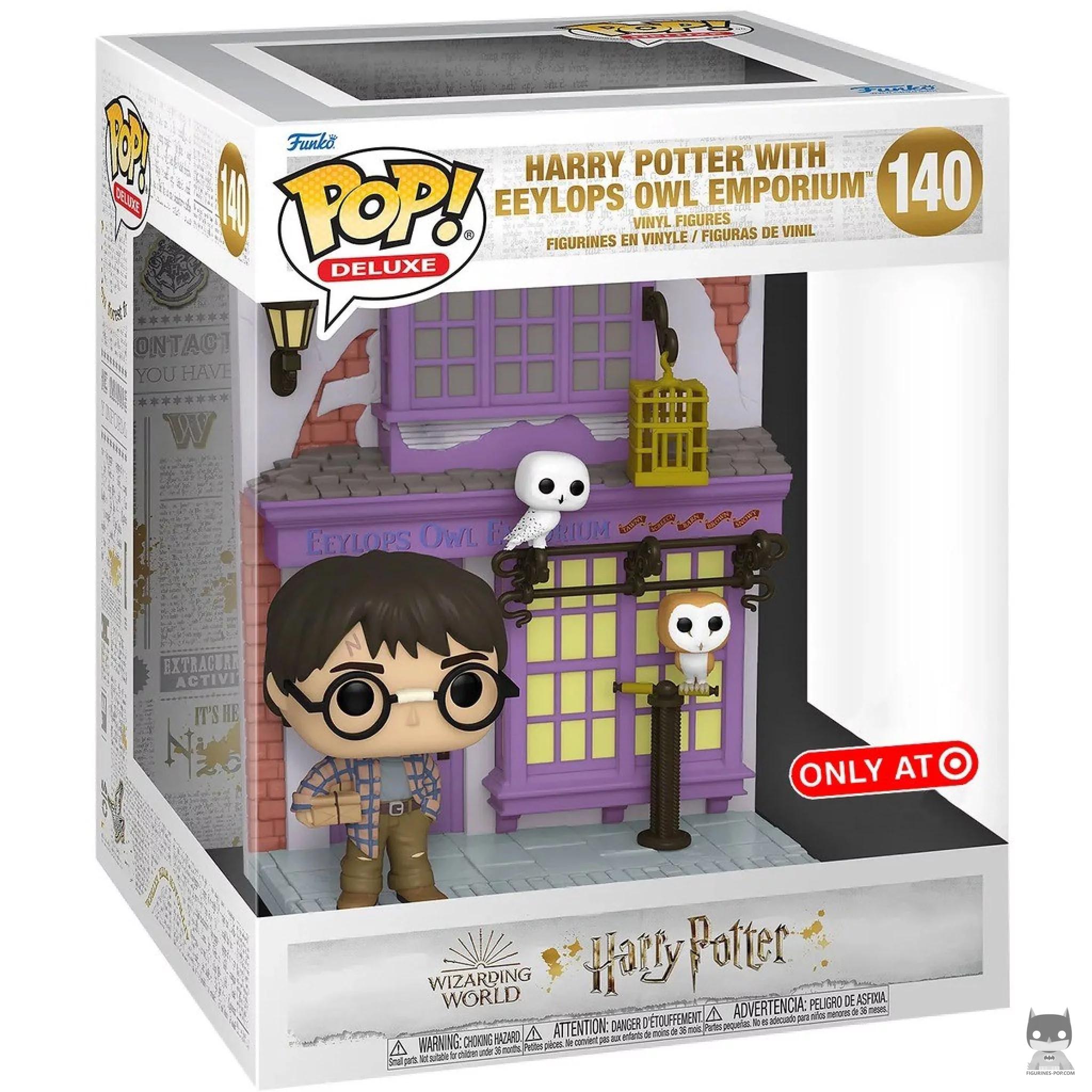 Harry Potter with Eeylops Owl Emporium (Diagon Alley) Funko Pop! figure in its box