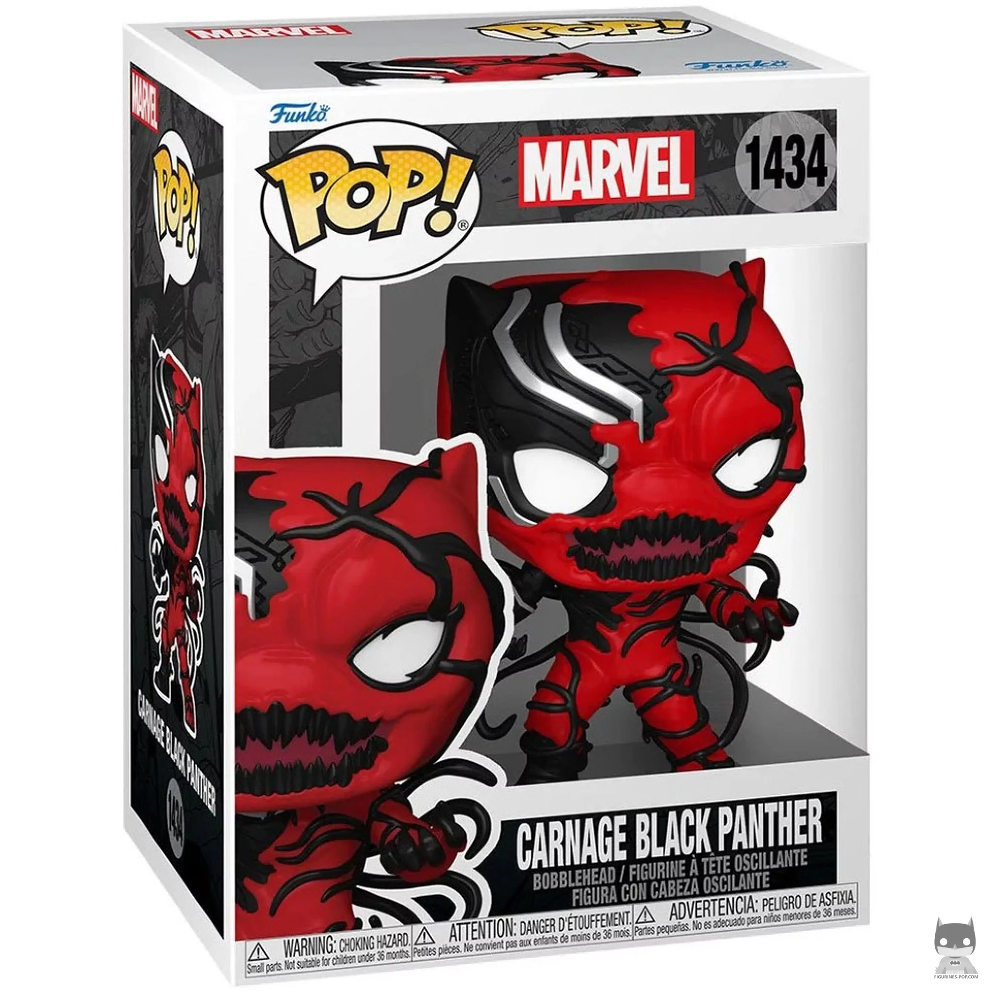 Carnage Black Panther Funko Pop! figure in its box