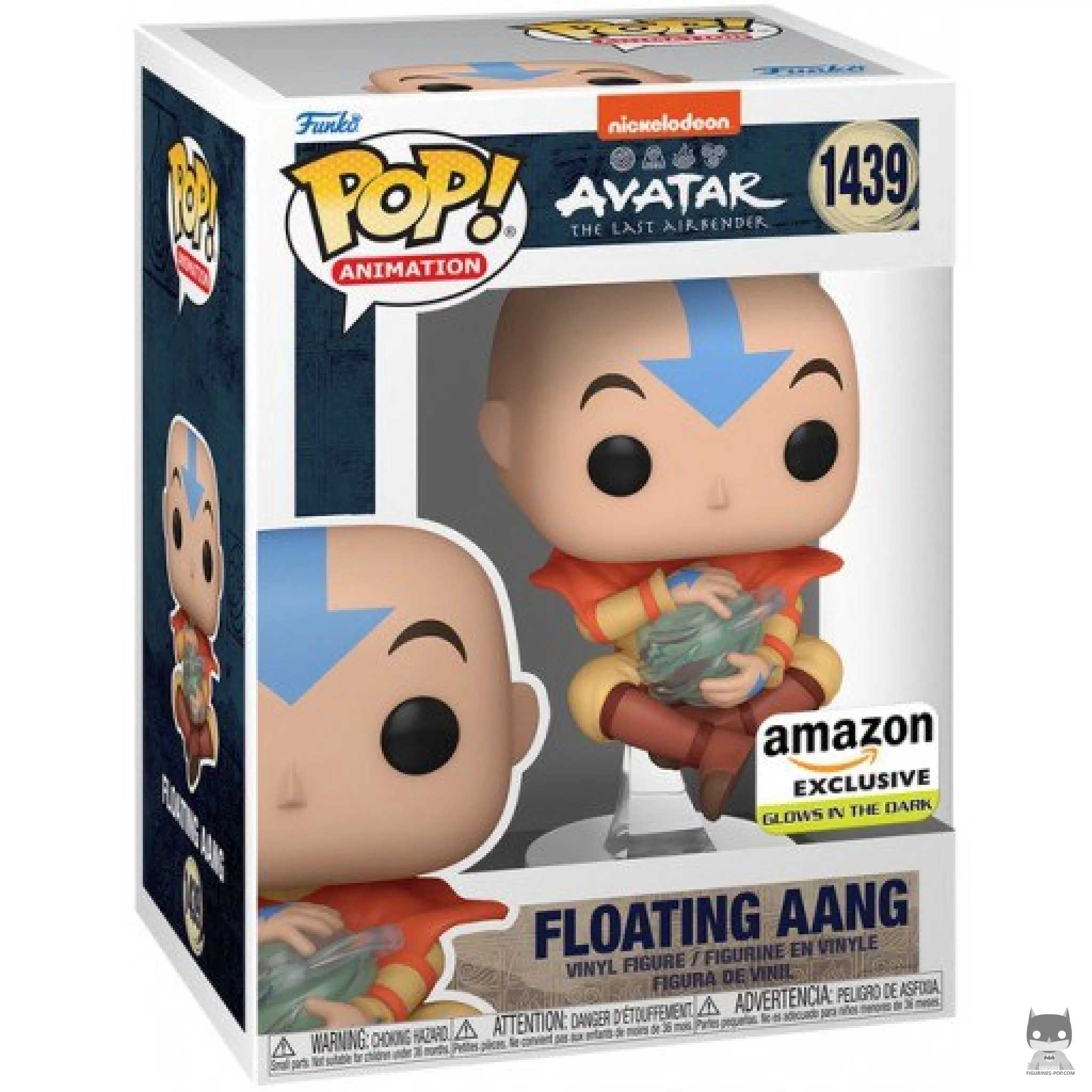 Floating Aang (Glow in the Dark) Funko Pop! figure in its box