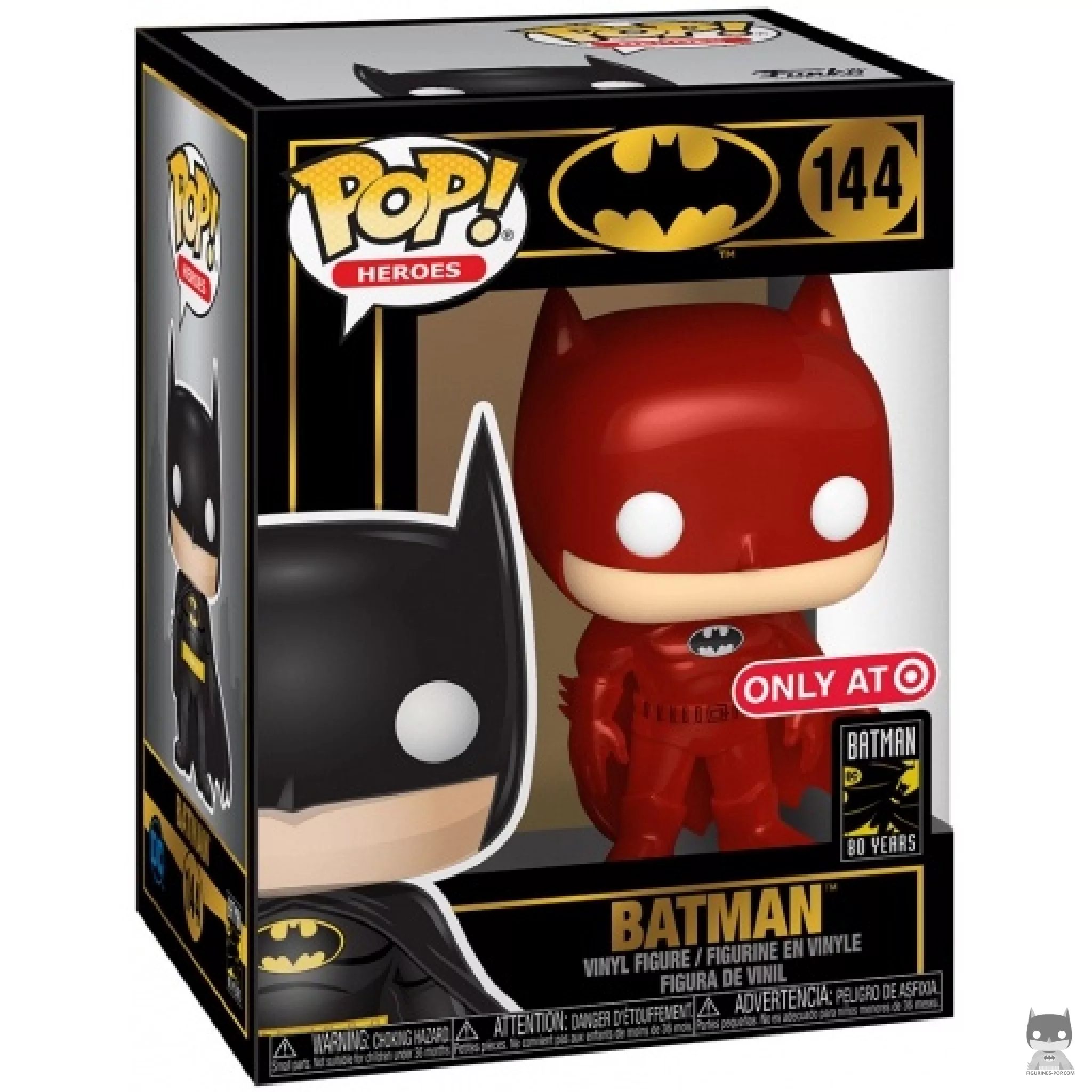 Batman (Red) Funko Pop! figure in its box