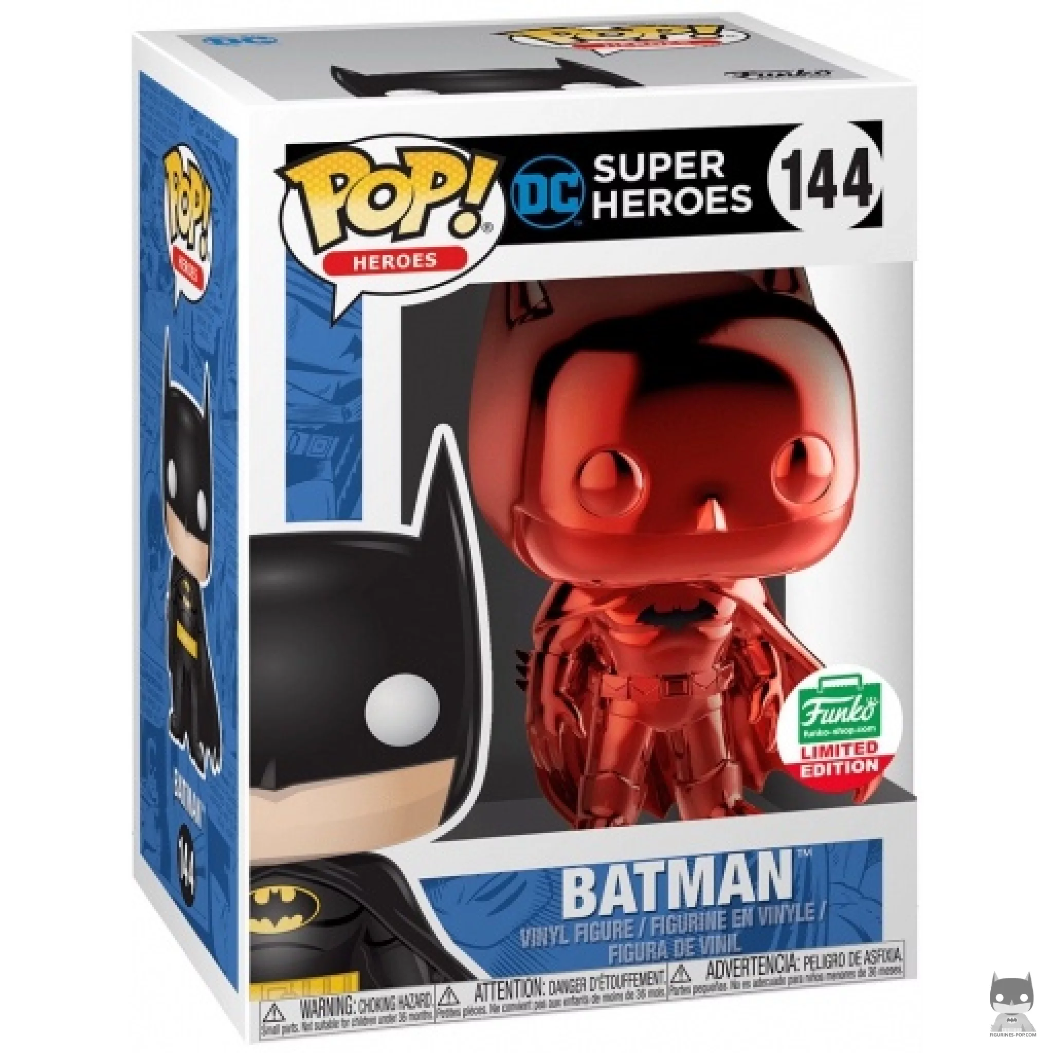 Batman (Red) Funko Pop! figure in its box