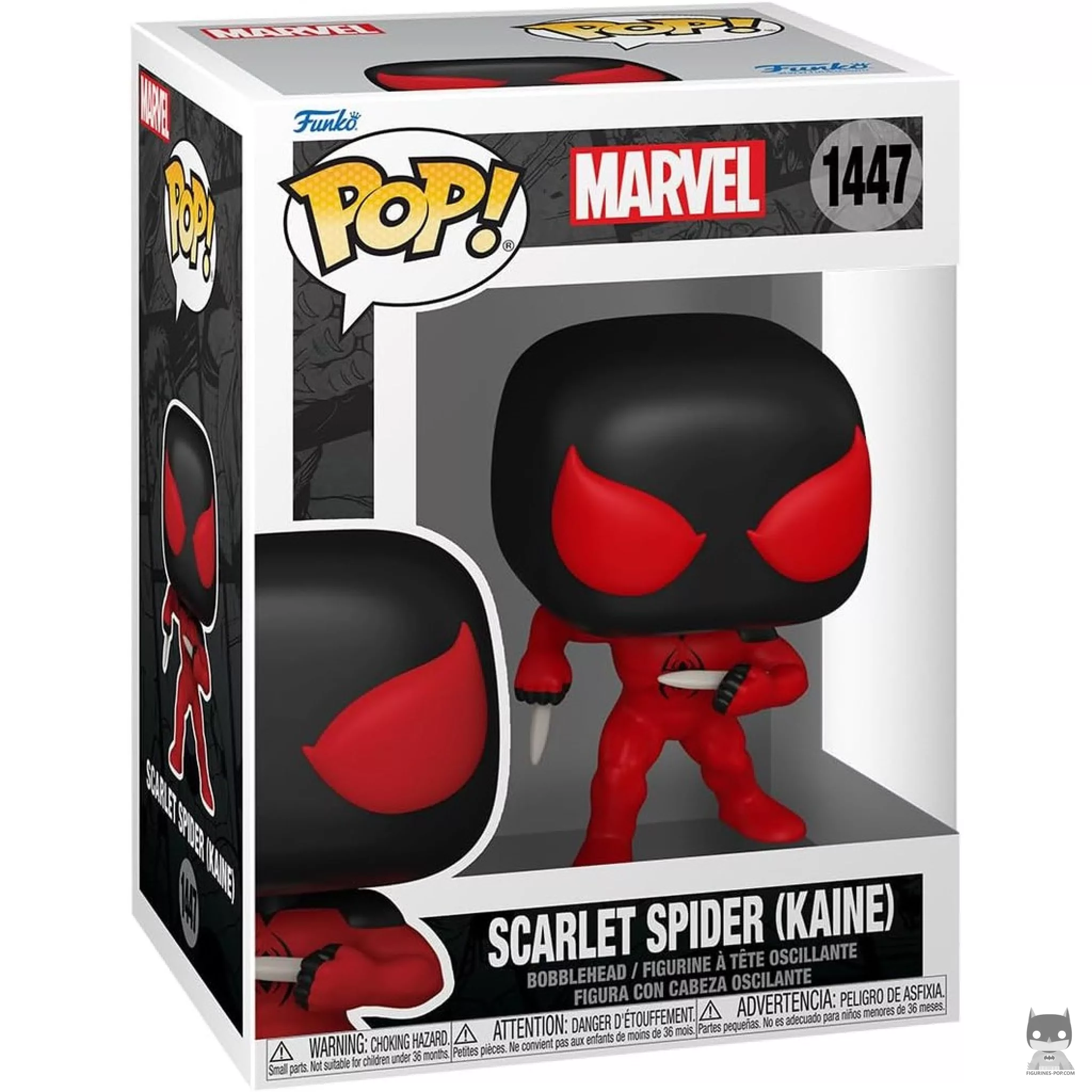 Scarlet Spider (Kaine) Funko Pop! figure in its box