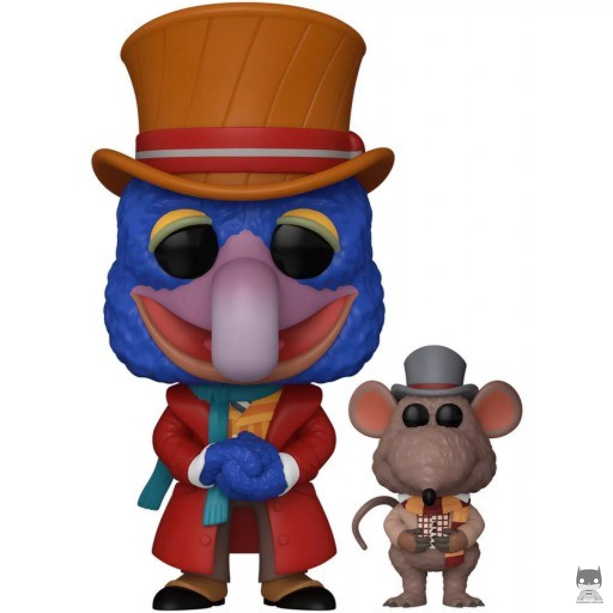 Charles Dickens with Rizzo Funko Pop! figure (The Muppet Christmas Carol)