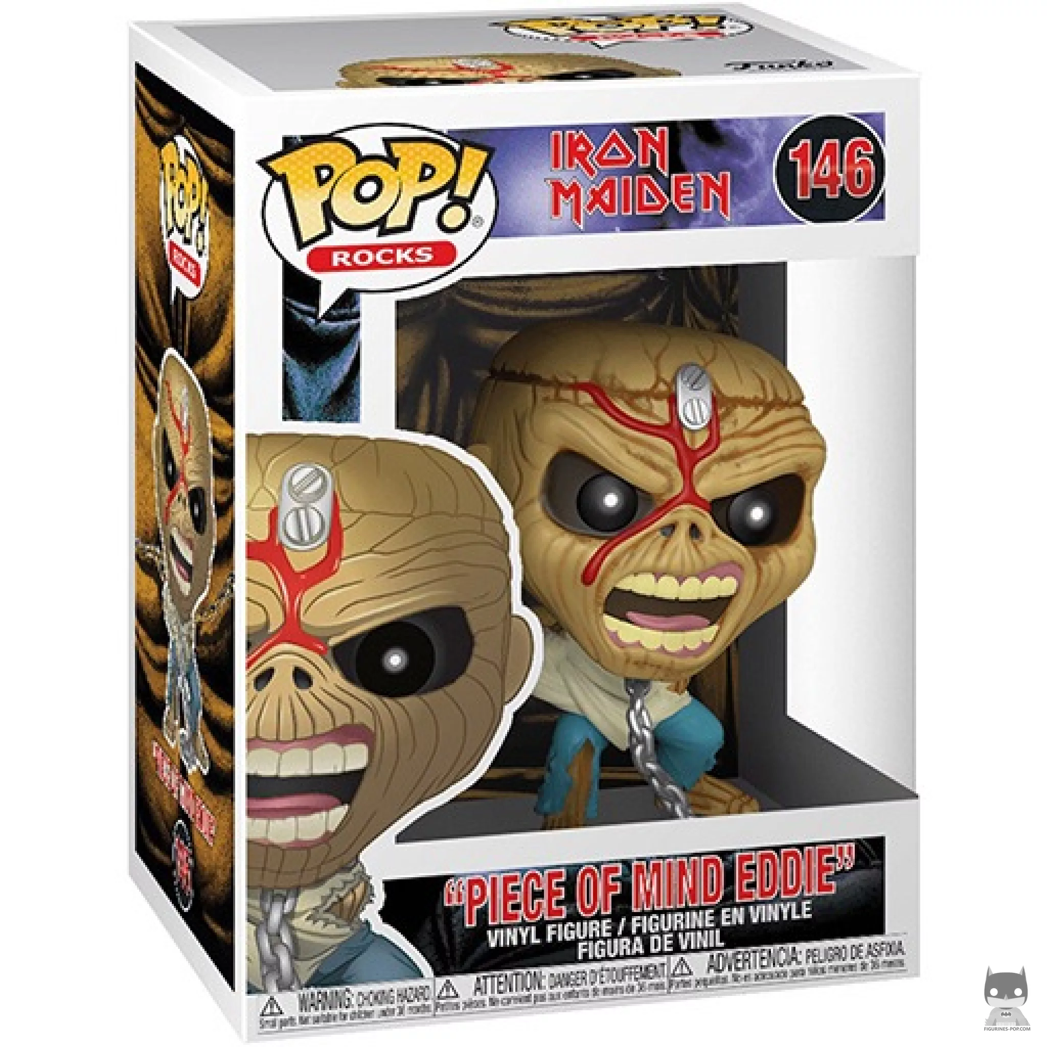 Piece of Mind Eddie Funko Pop! figure in its box
