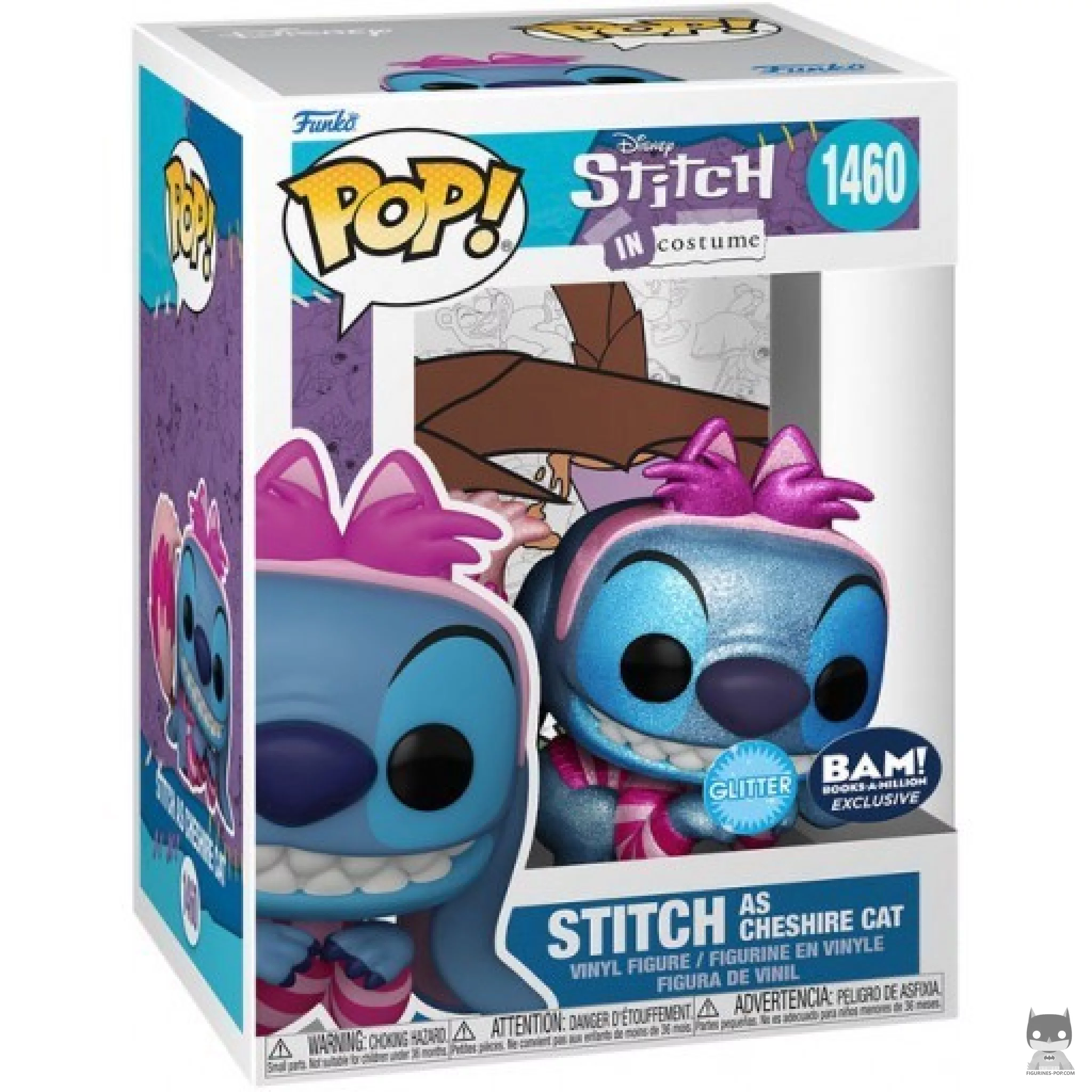 Stitch as Cheshire Cat (Diamond Glitter) Funko Pop! figure in its box