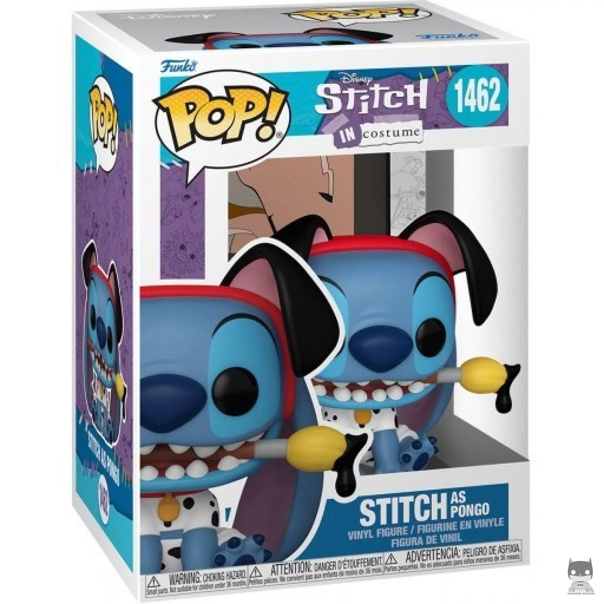 Stitch as Pongo Funko Pop! figure in its box