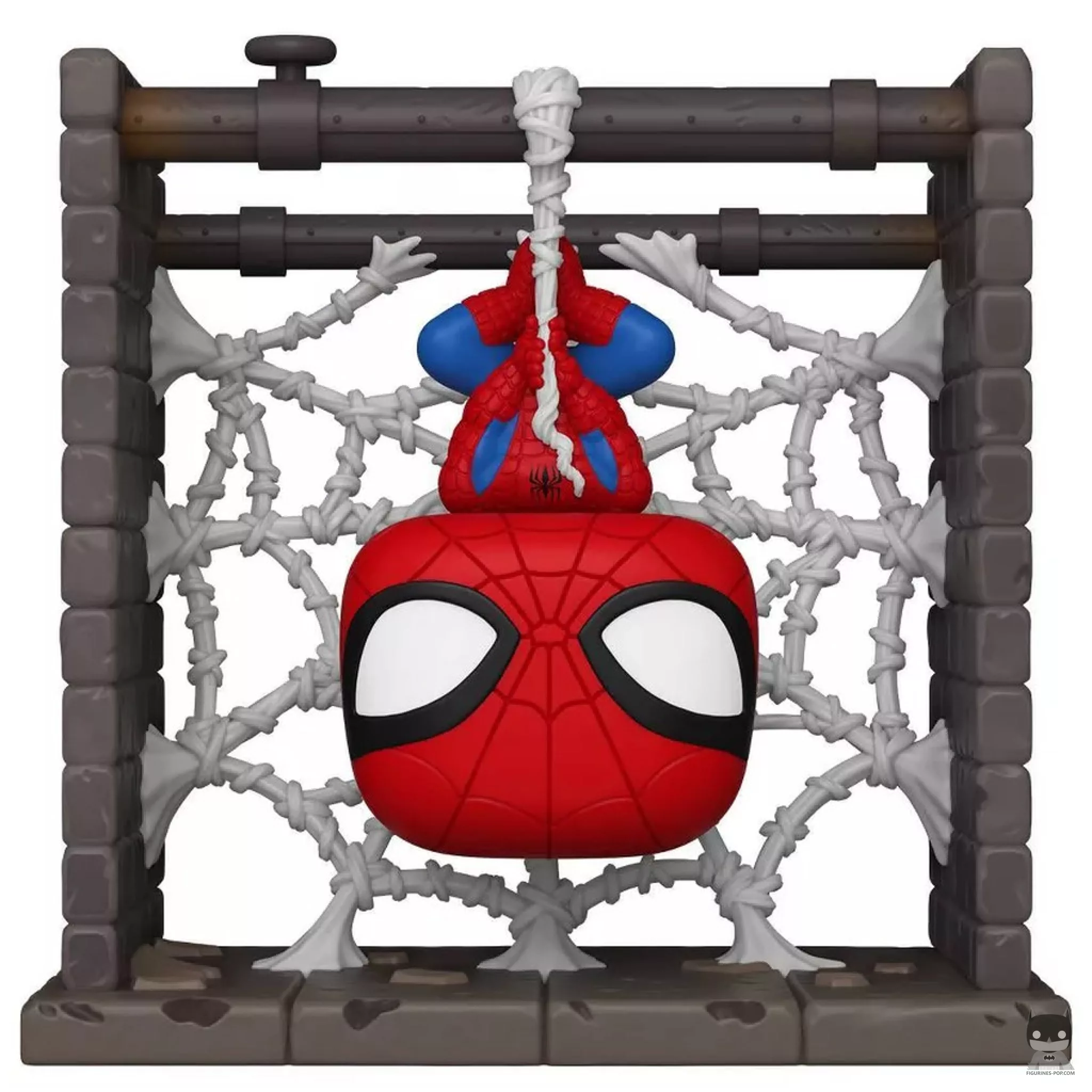 Spider-Man hanging from web (Deluxe) Funko Pop! figure (Marvel Comics)