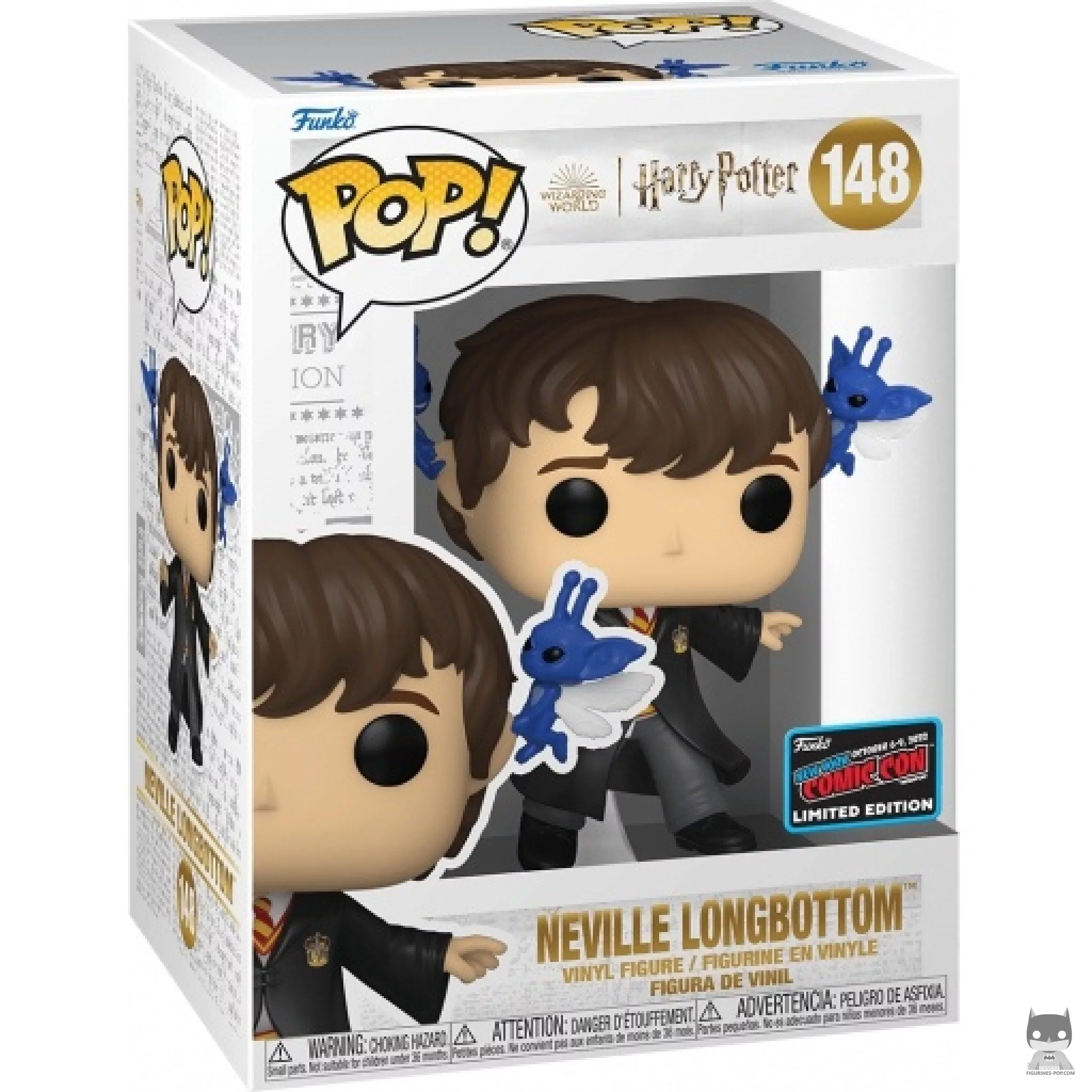 Neville Longbottom with Pixies Funko Pop! figure in its box