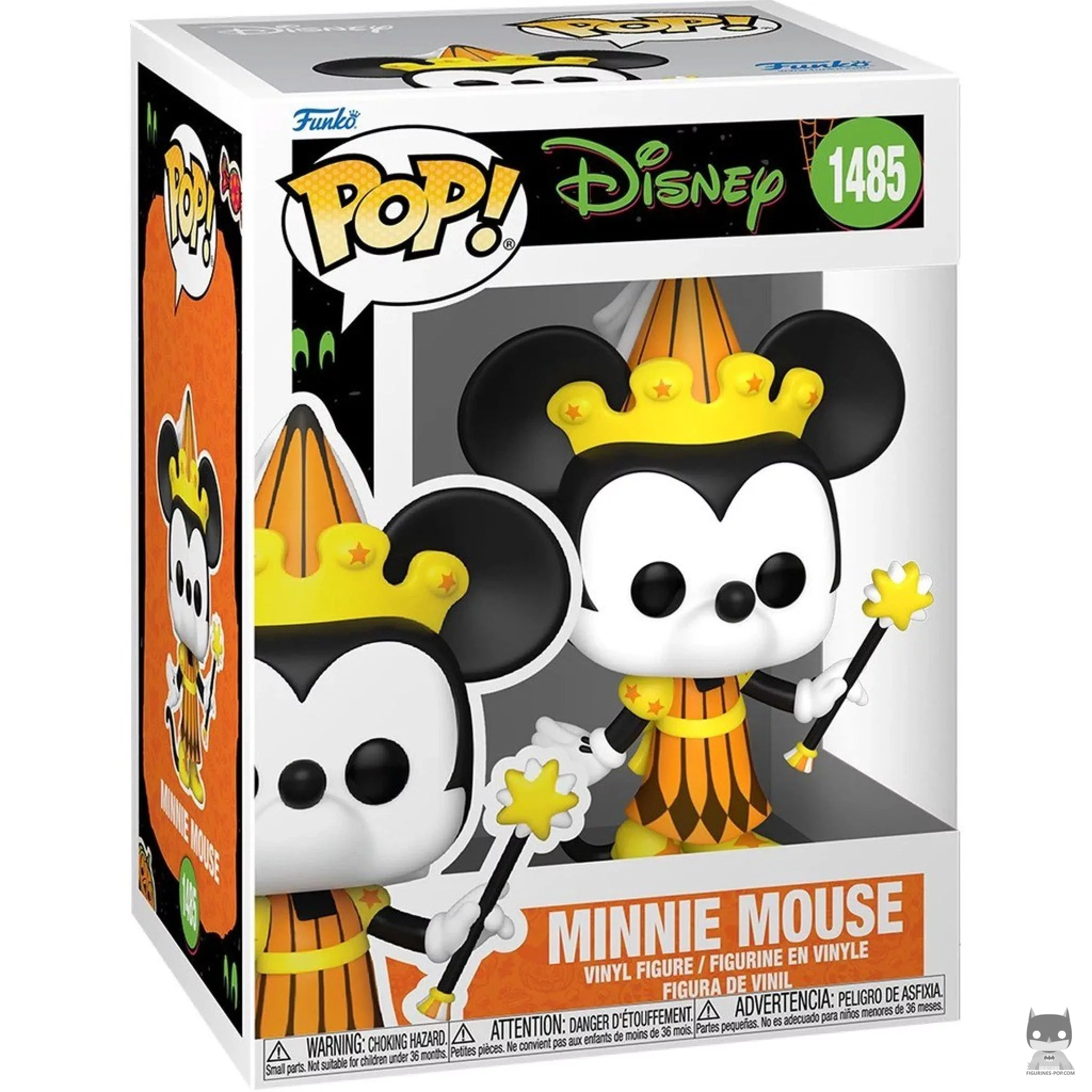 Minnie Mouse in princess costume Funko Pop! figure in its box